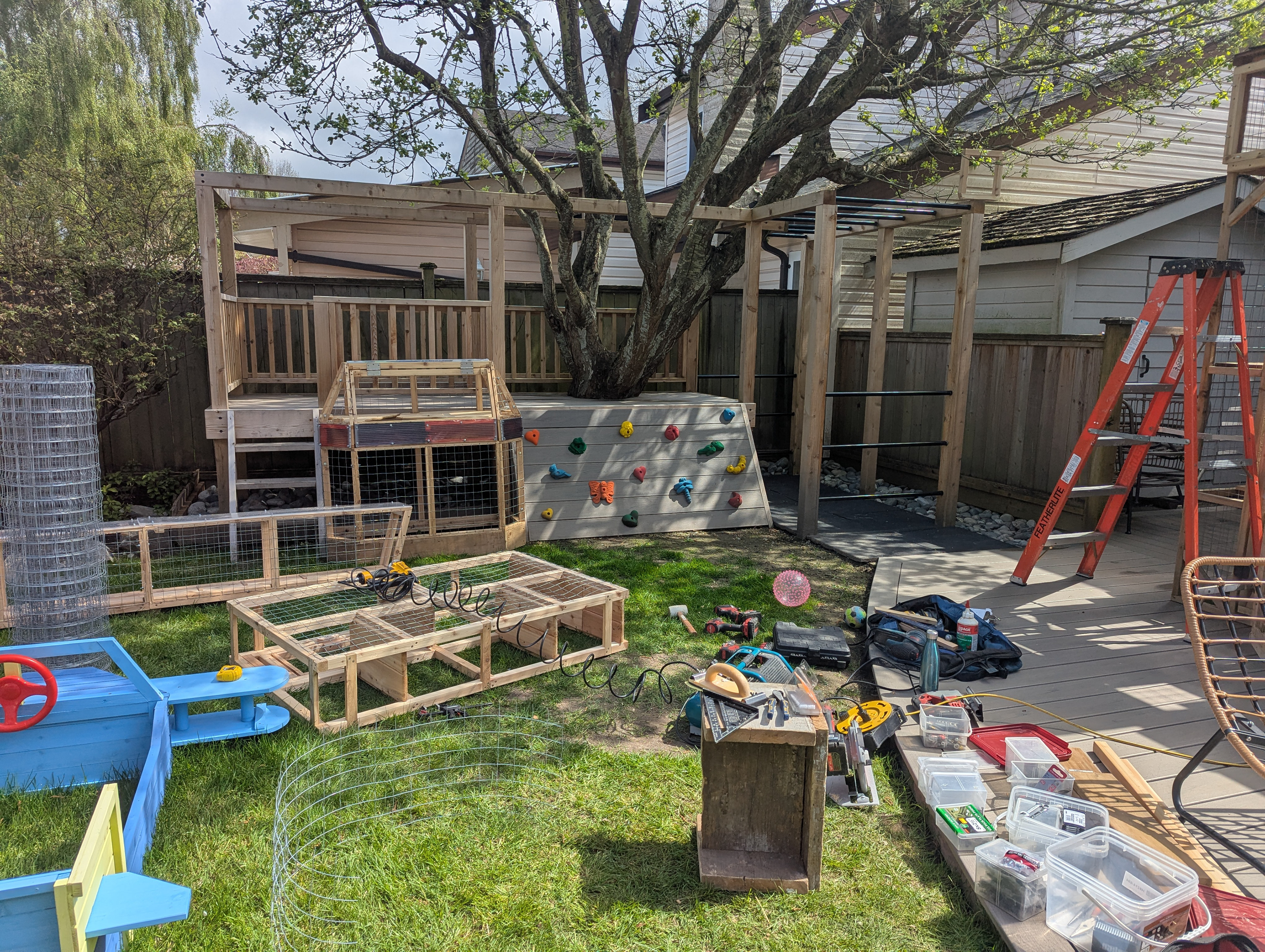 This is the biggest and most complicated catio I've ever built. 