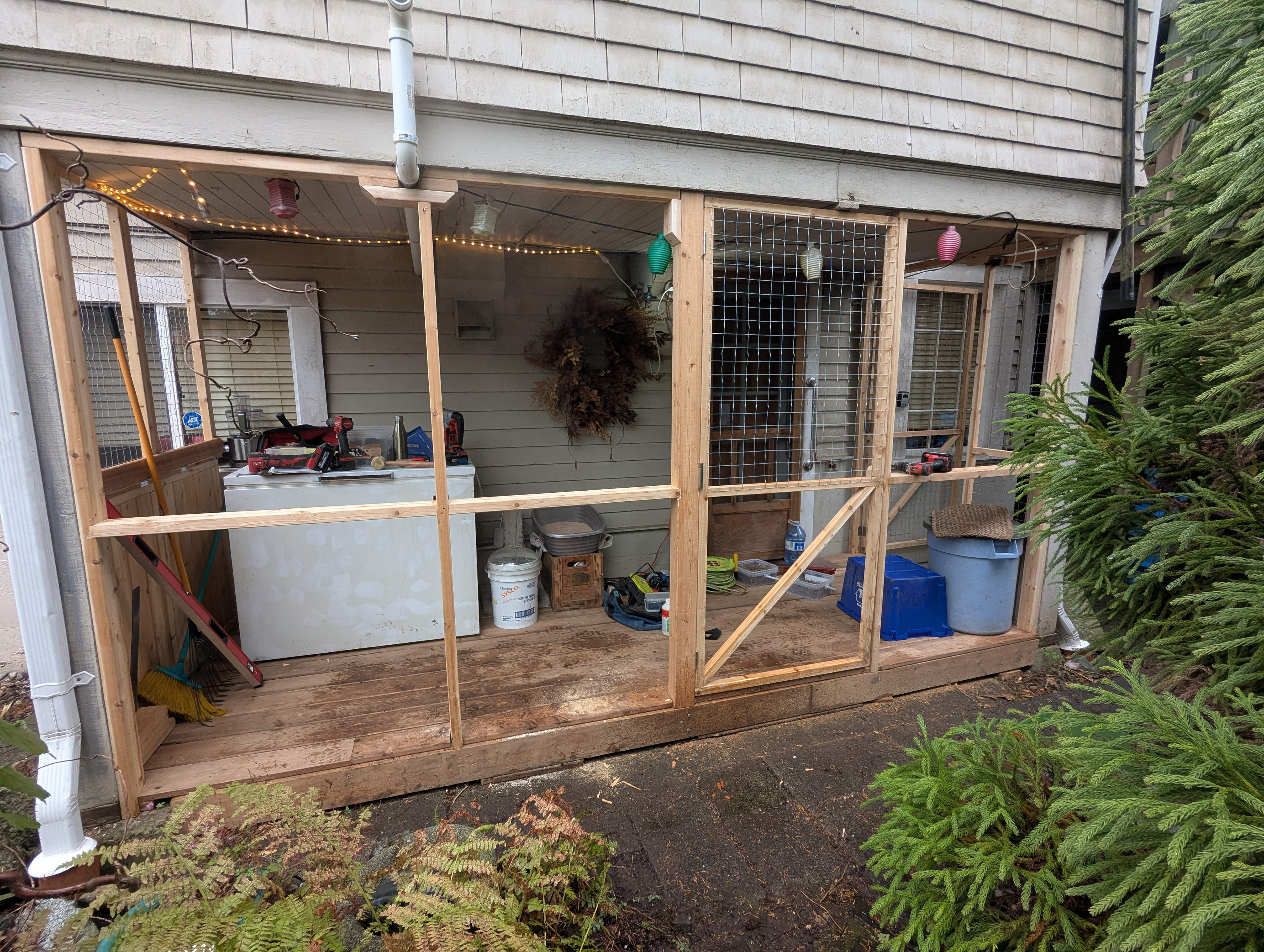 A door out to the backyard was needed as well.