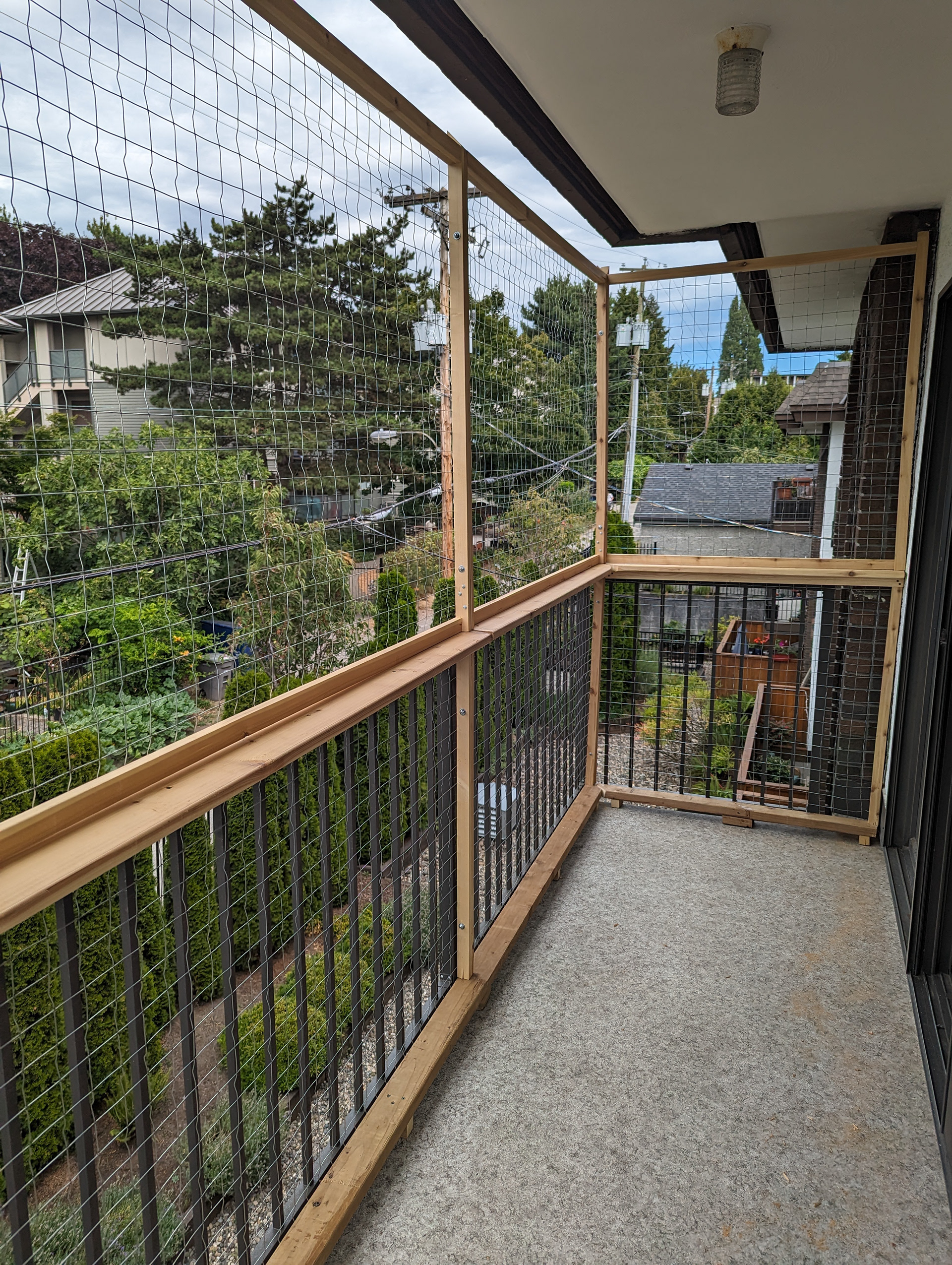 The top space was safely closed off before the guys were allowed to use it!