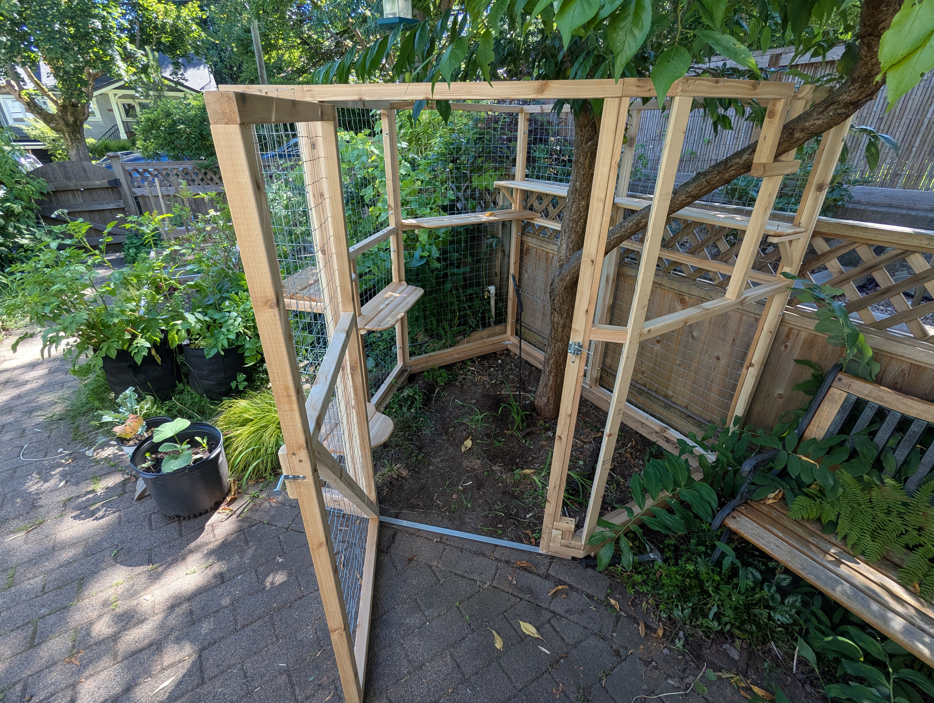 A people door so Gypsy can have human friends over to visit.