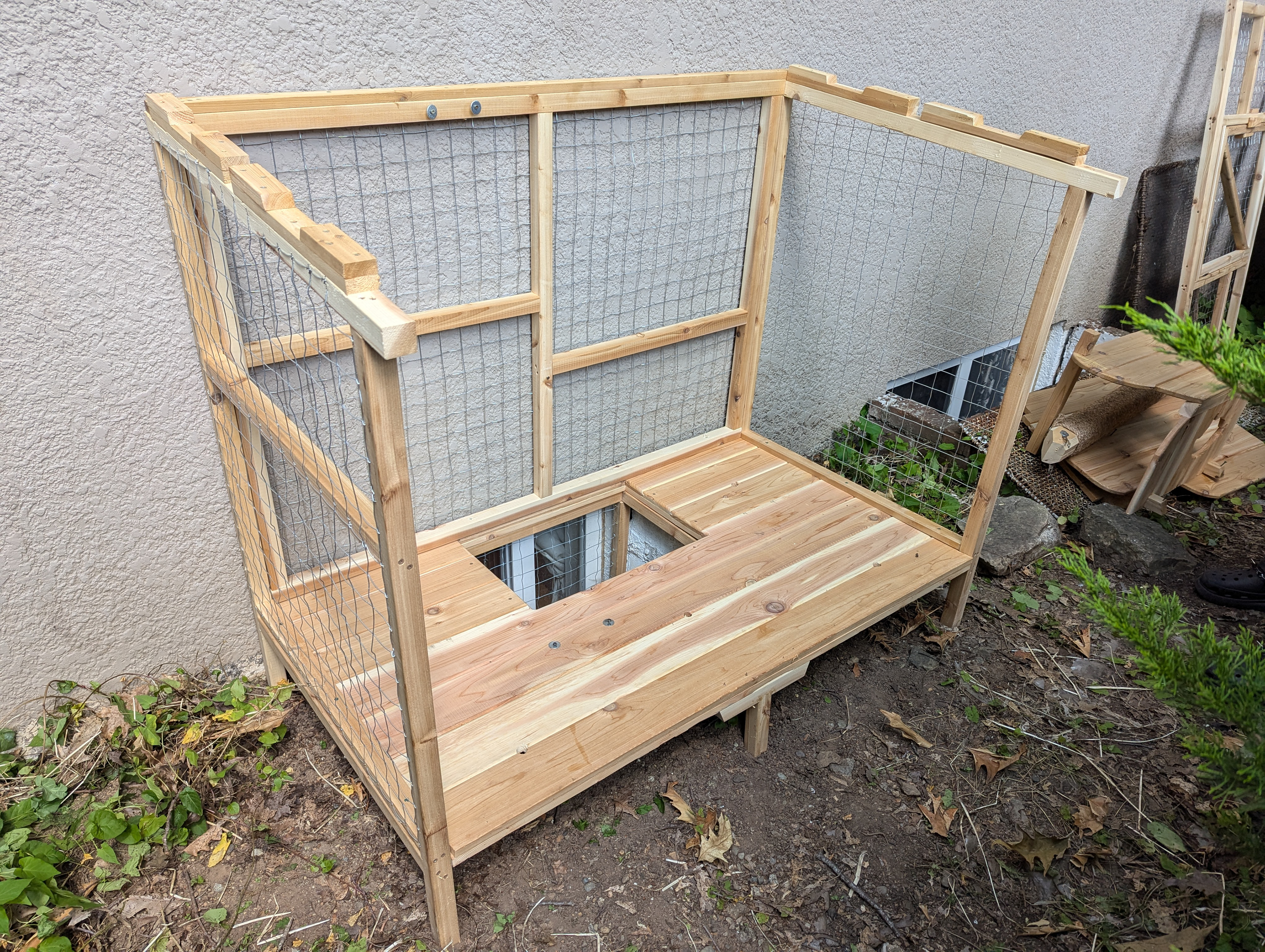Upstairs is added in parts.