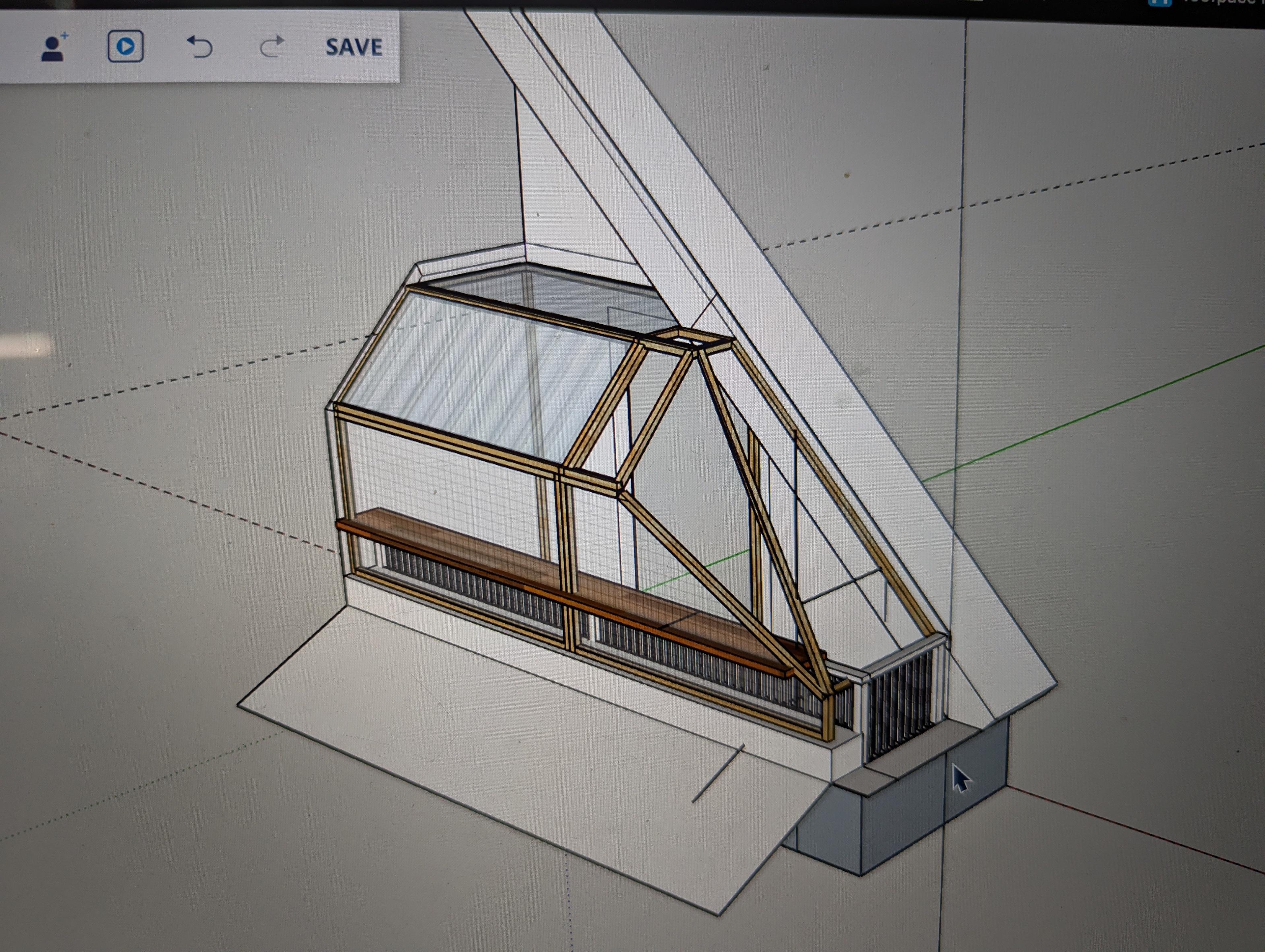 This one took some thinking. I love that it looks like a fighter from a 1970s SF movie. 