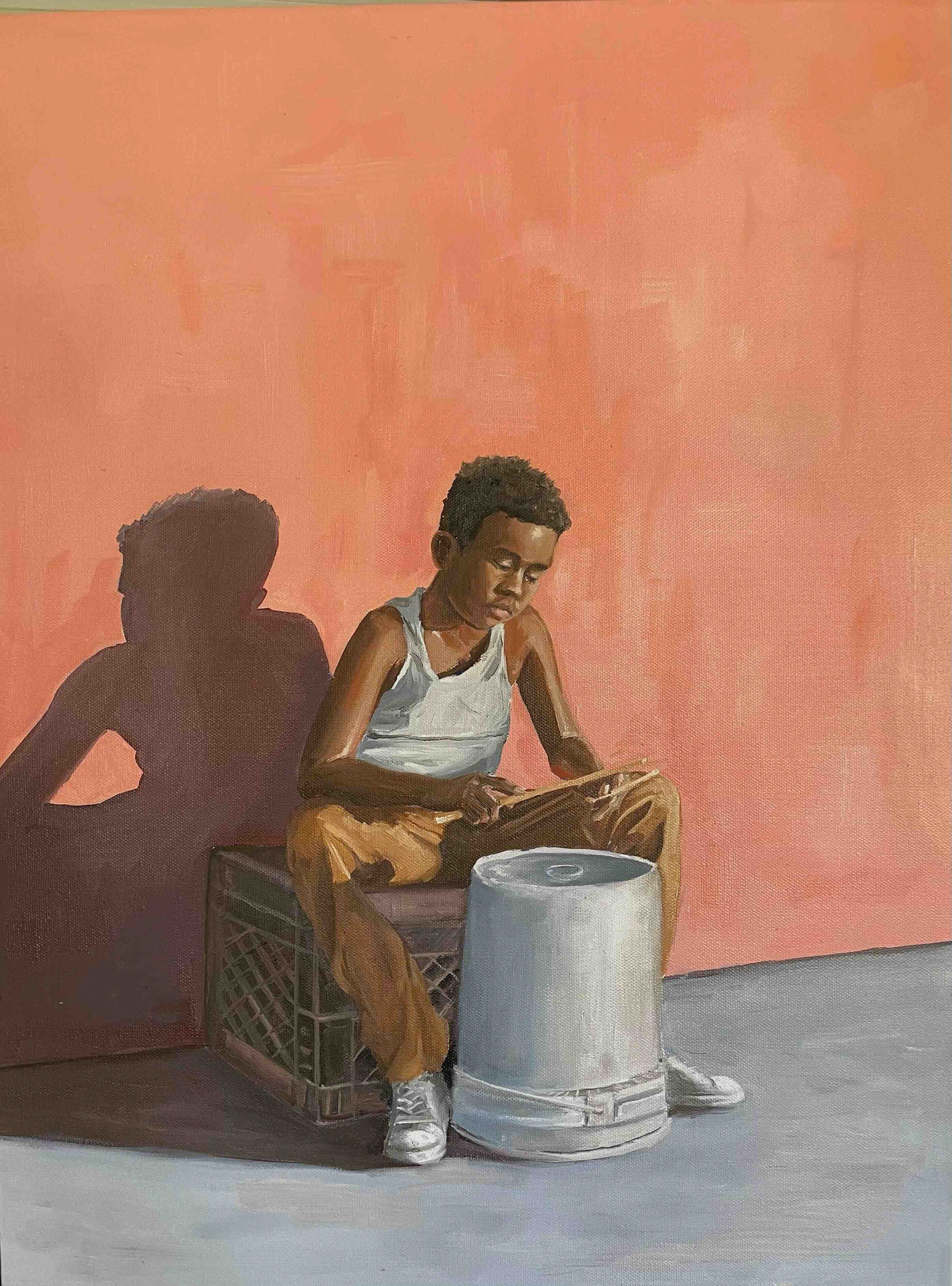 Little Drummer Boy, huile sur toile, 2021.
