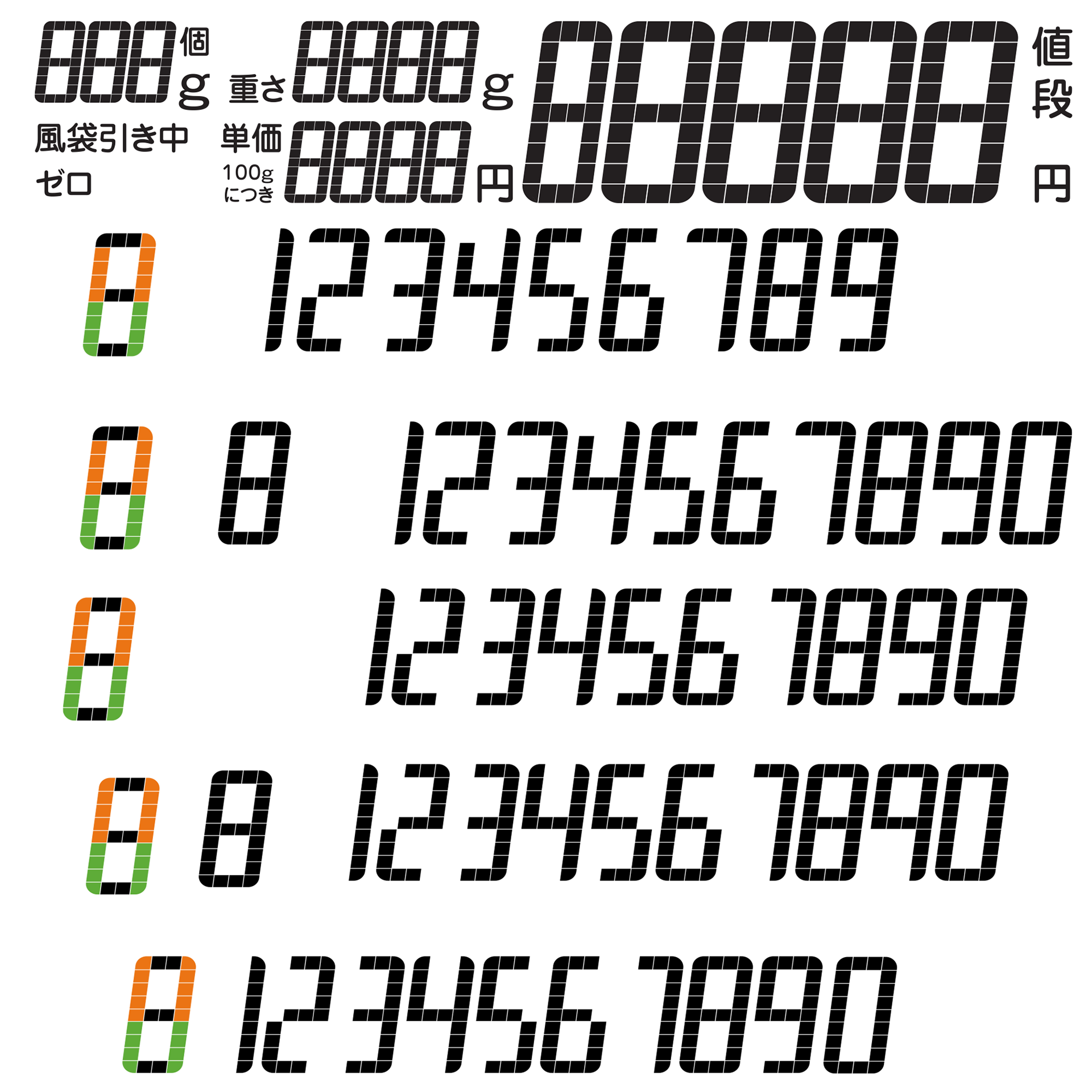 Seven Segment Font Creation