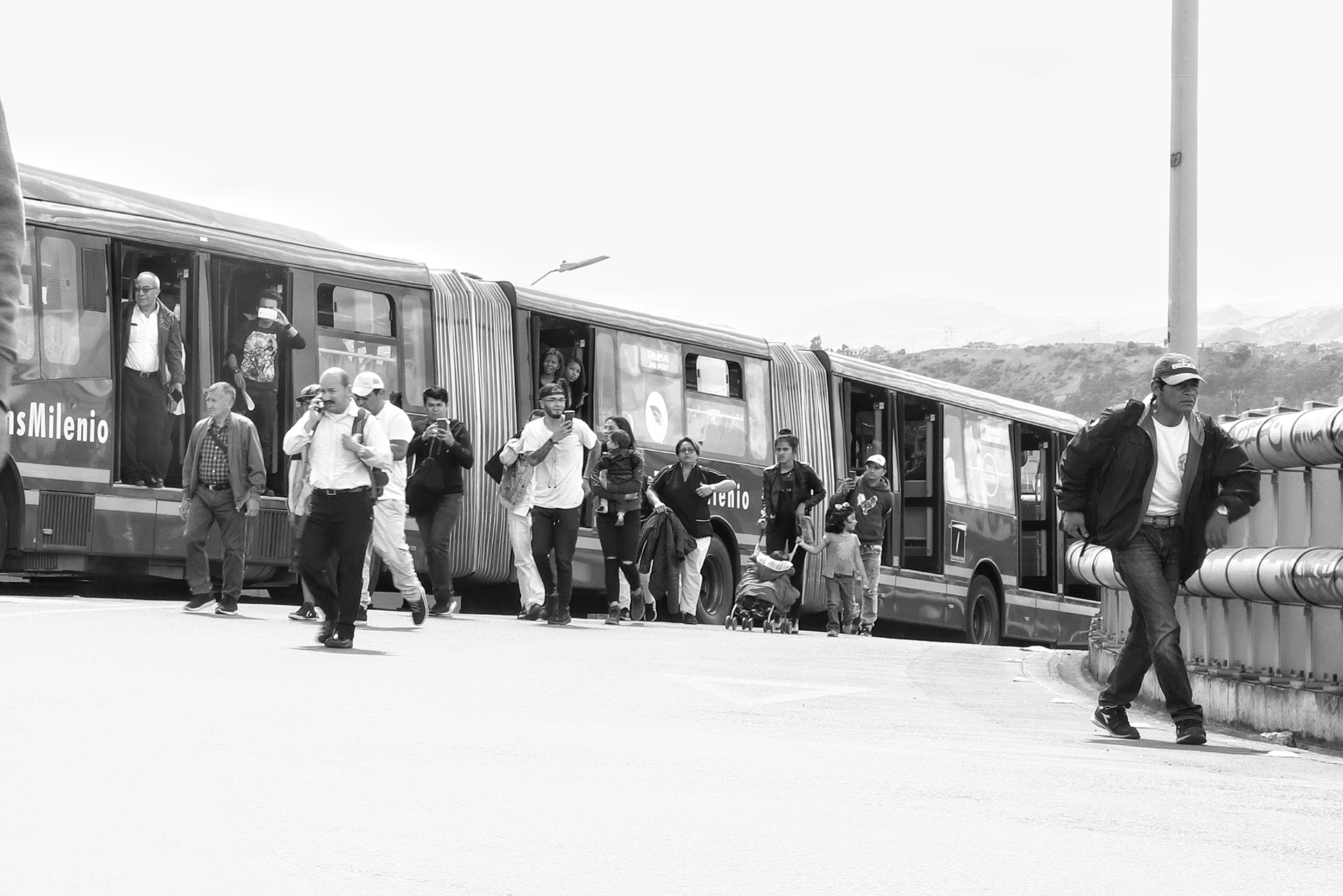 A pie público
