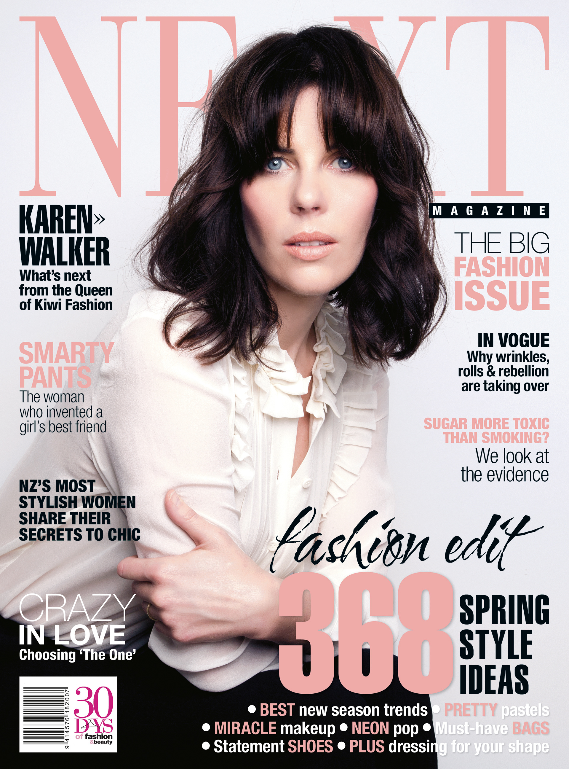 Next magazine cover featuring Karen Walker, The Big Fashion Issue, art direction by Jo Farrimond