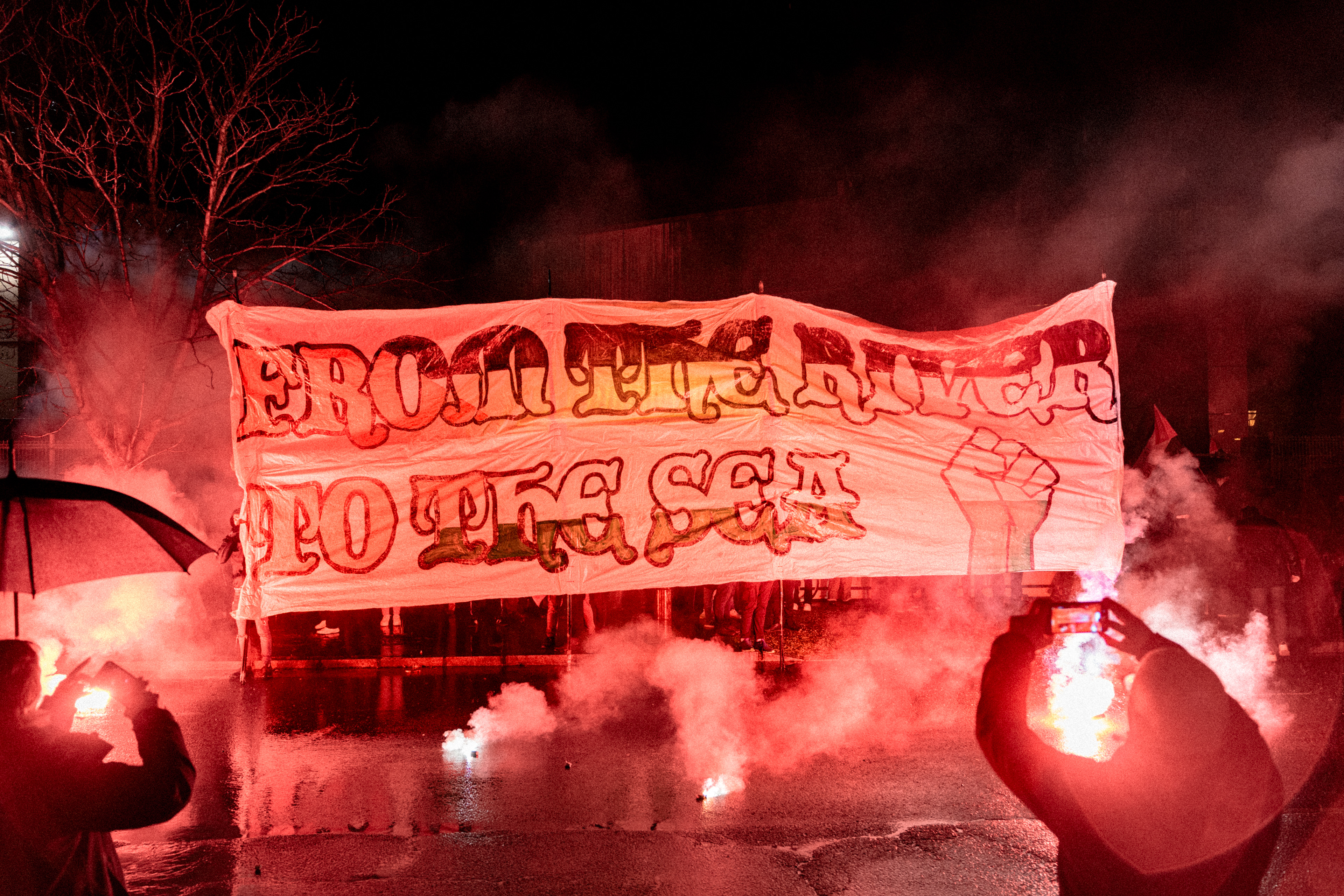 Manifestación en contra de la presencia del Maccabi Tel Aviv -  Gasteiz 2025