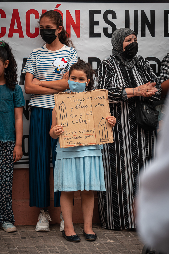 Manifestación de personas migrantes - Melilla 2022