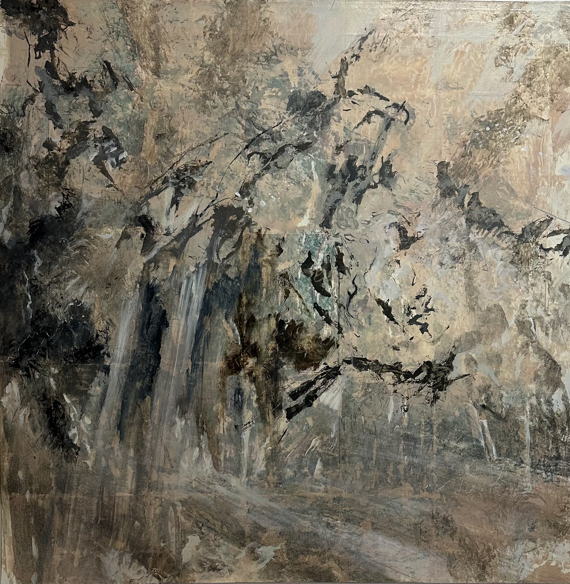  IXa - Oil and image transfer on canvas 118cm x 122cm