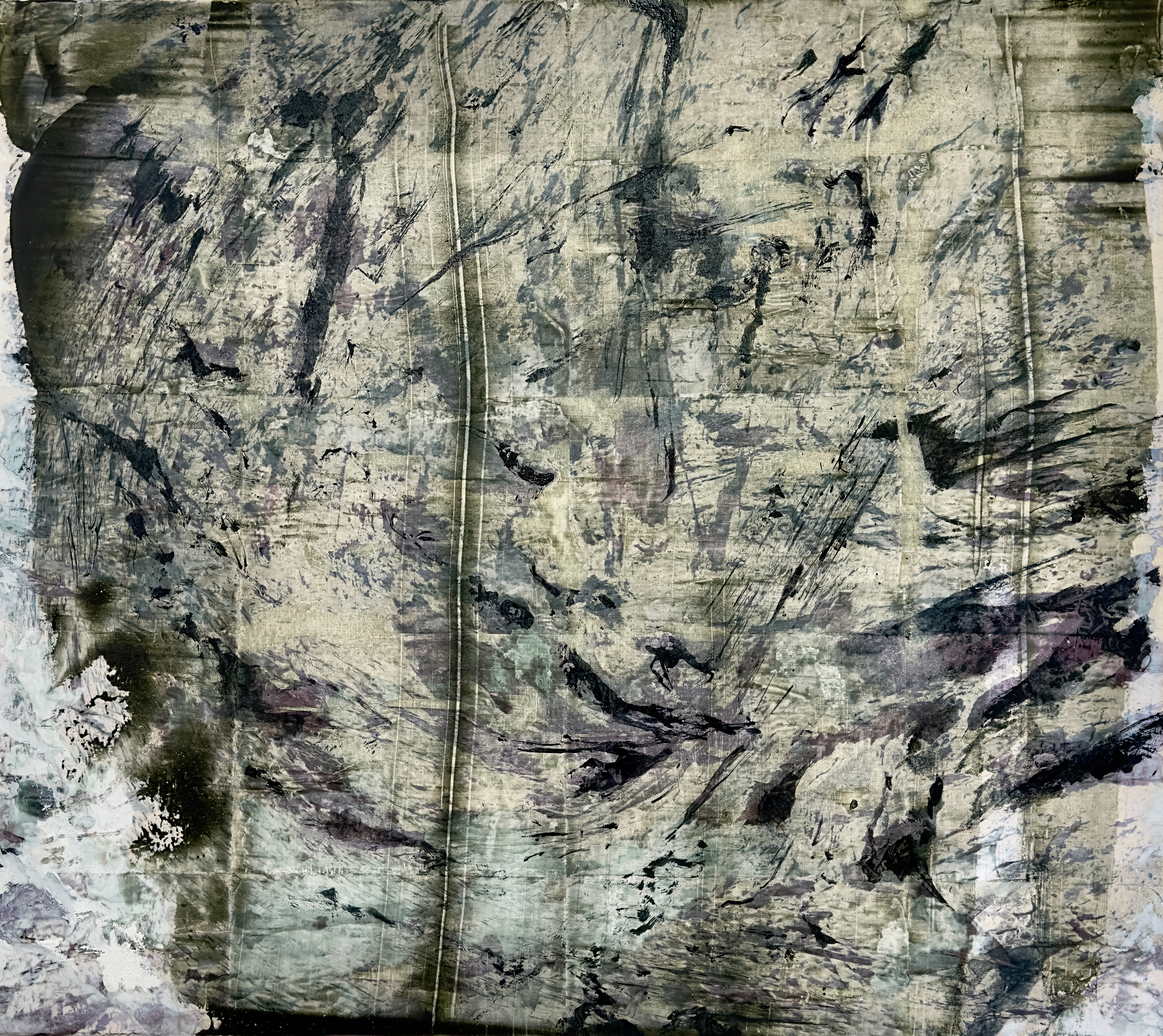 Image transfer an Oil on canvas 97x87cm