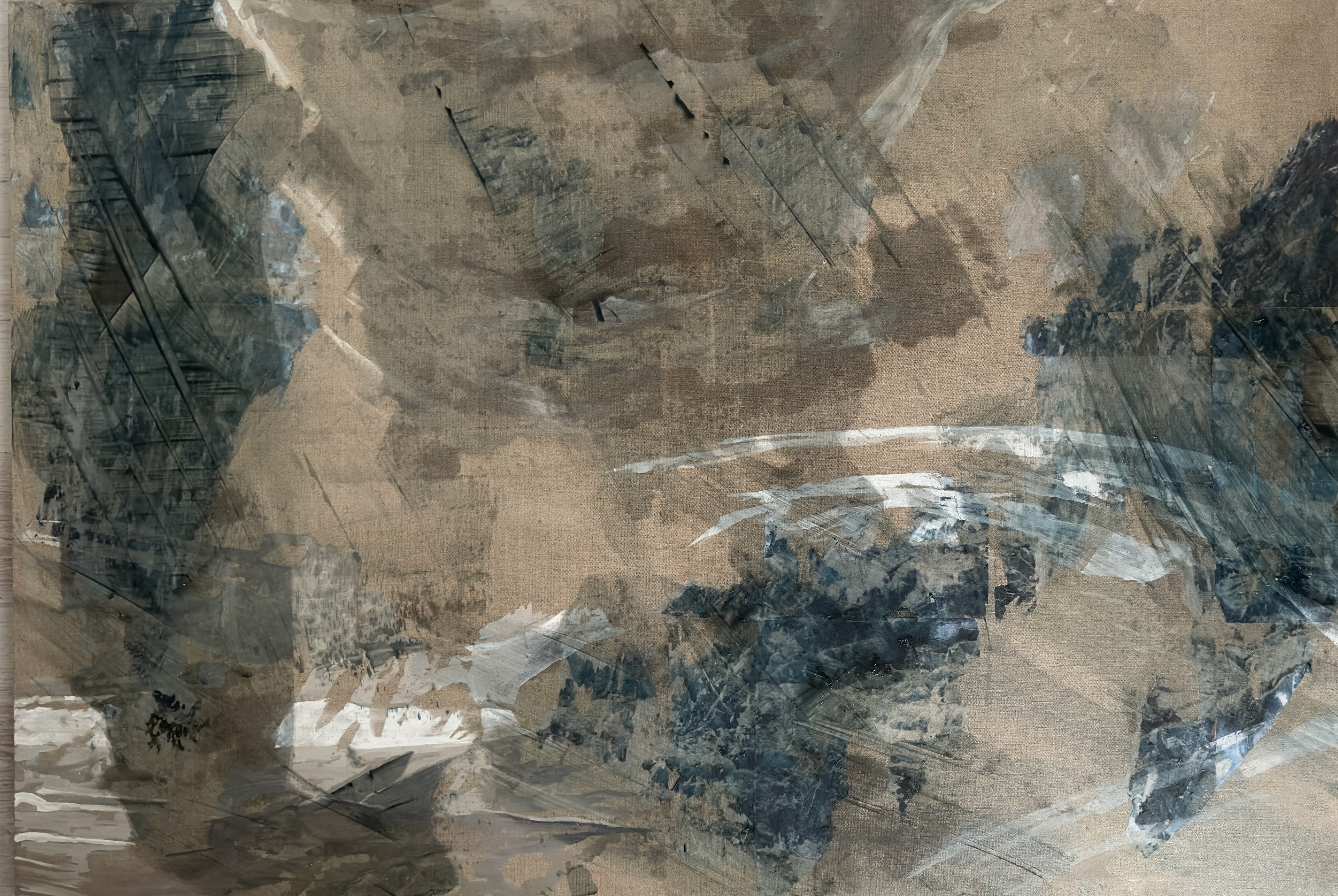 Image transfer, oil and gouache on linen 118x80cm