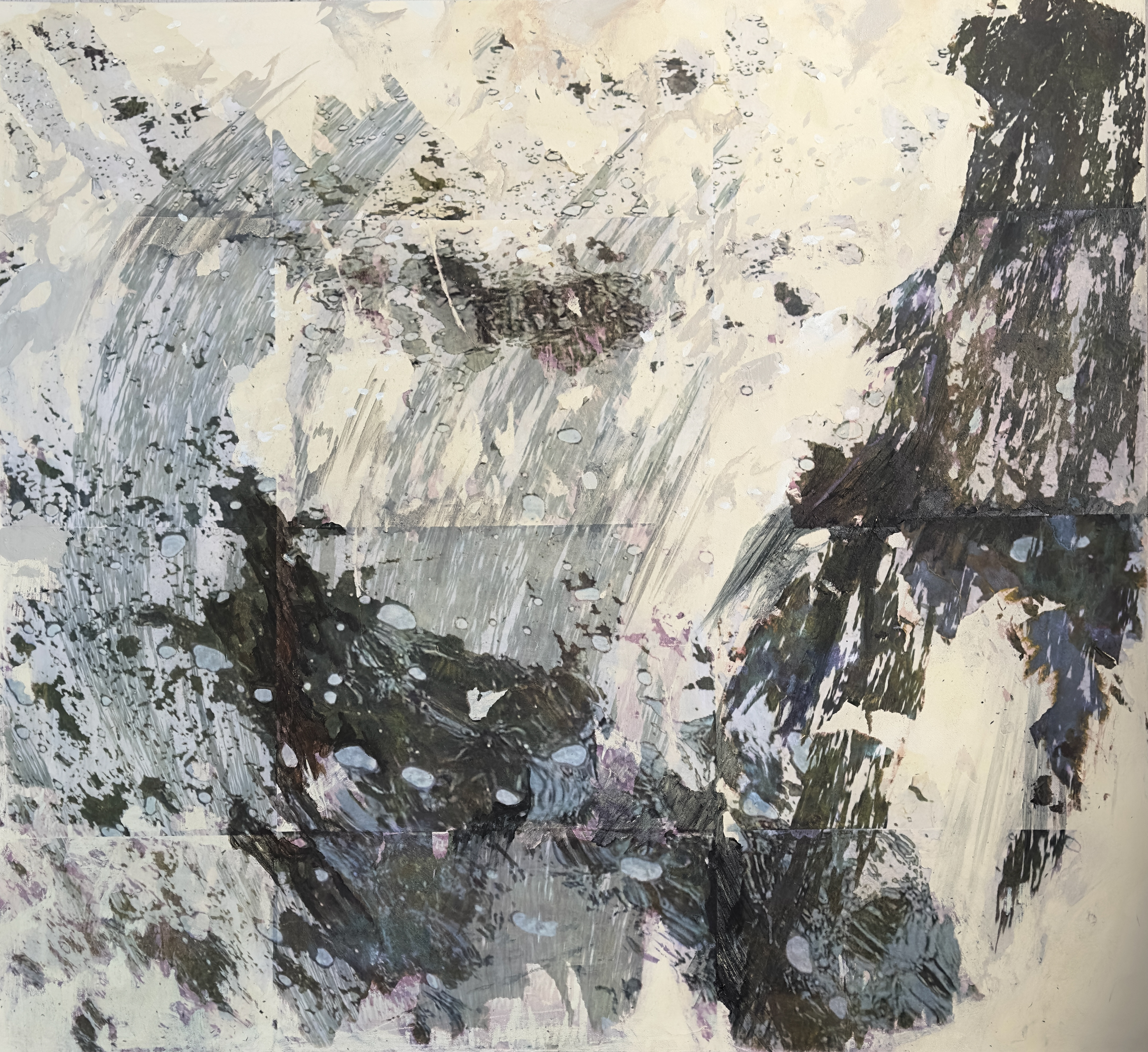 Image transfer an Oil on canvas 110x101cm