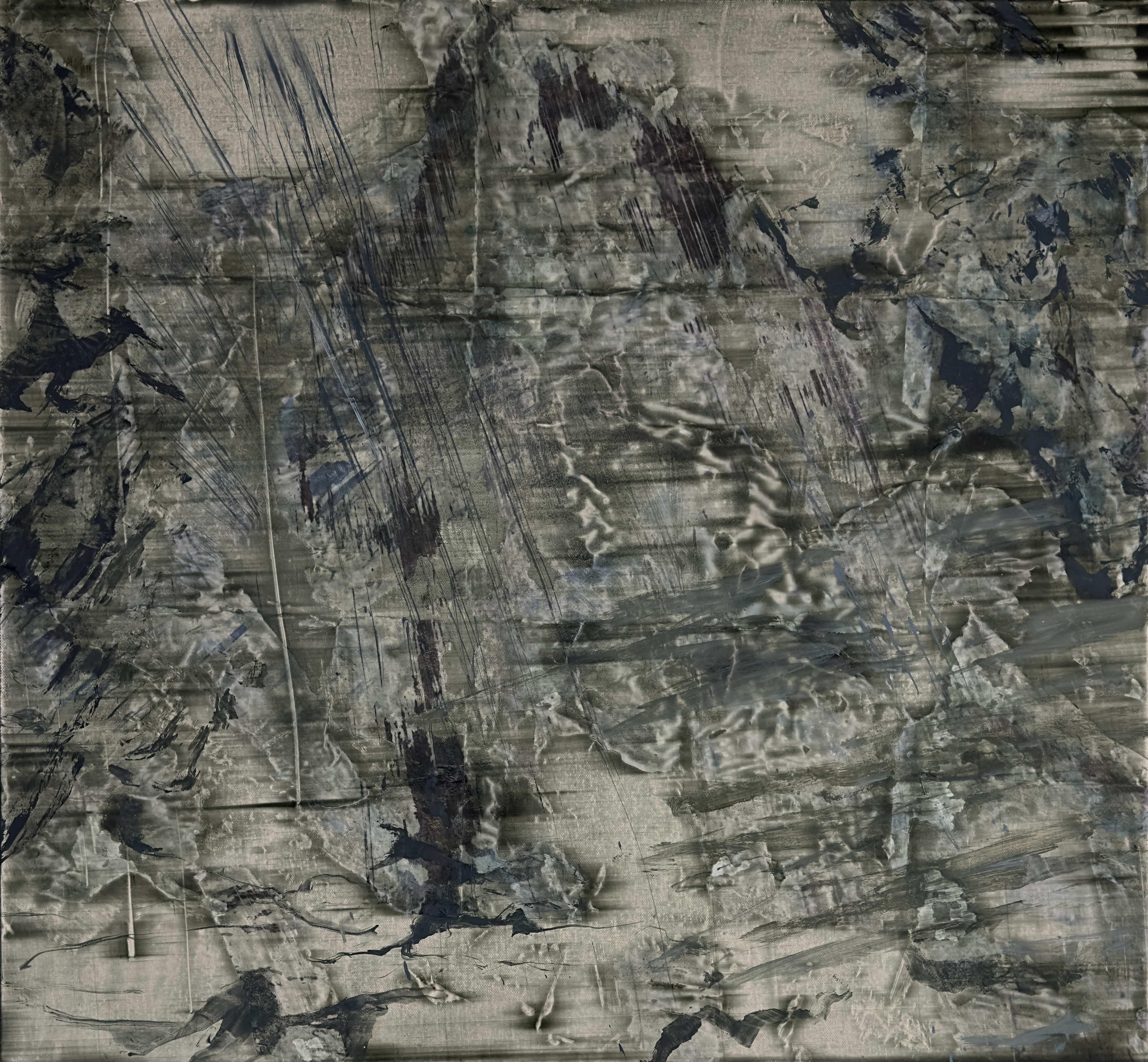 Image transfer an Oil on canvas 71x66cm