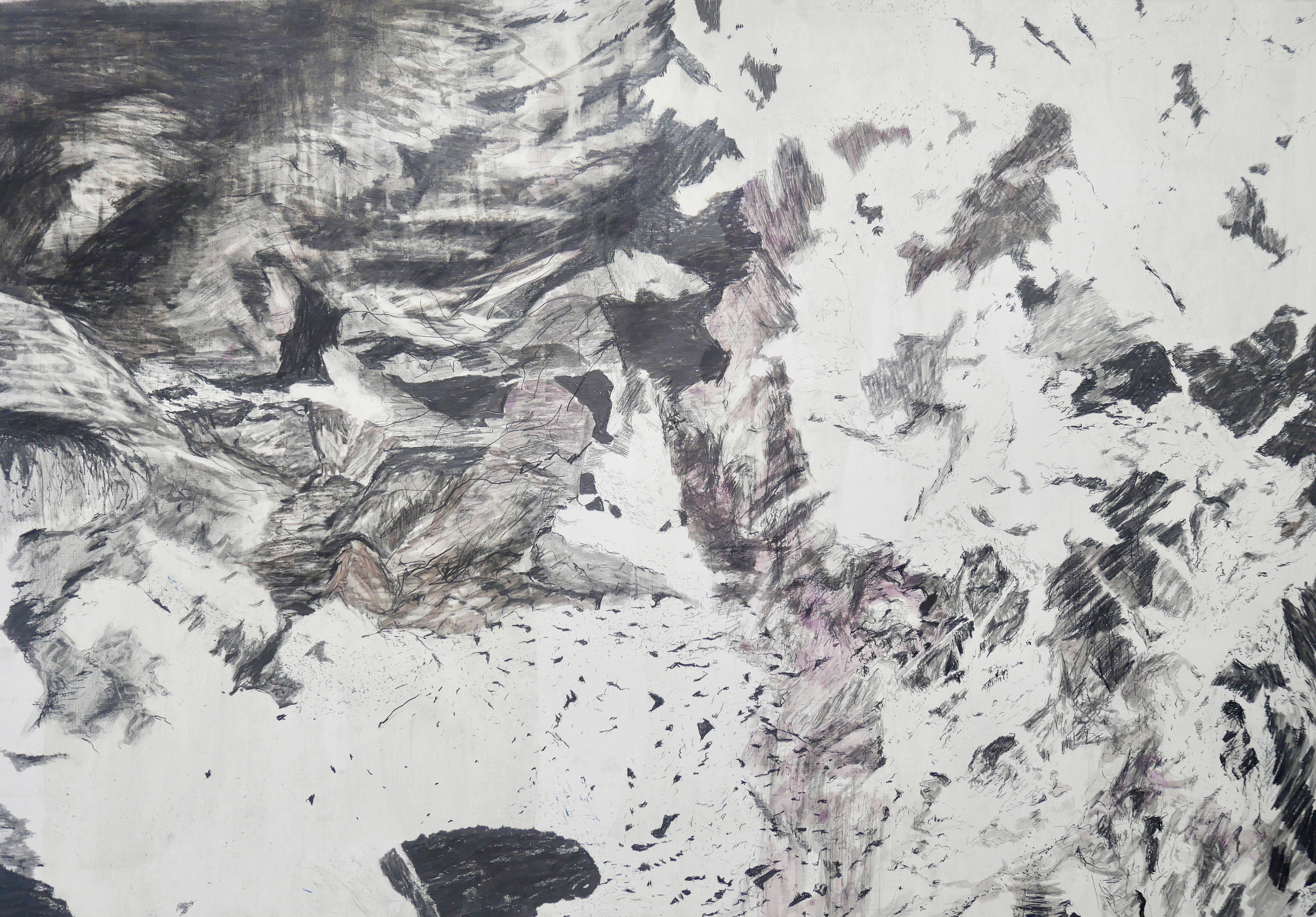 The Lost Valley: f3 60x80cm oil, pencil, marker pen and watercolour on paper