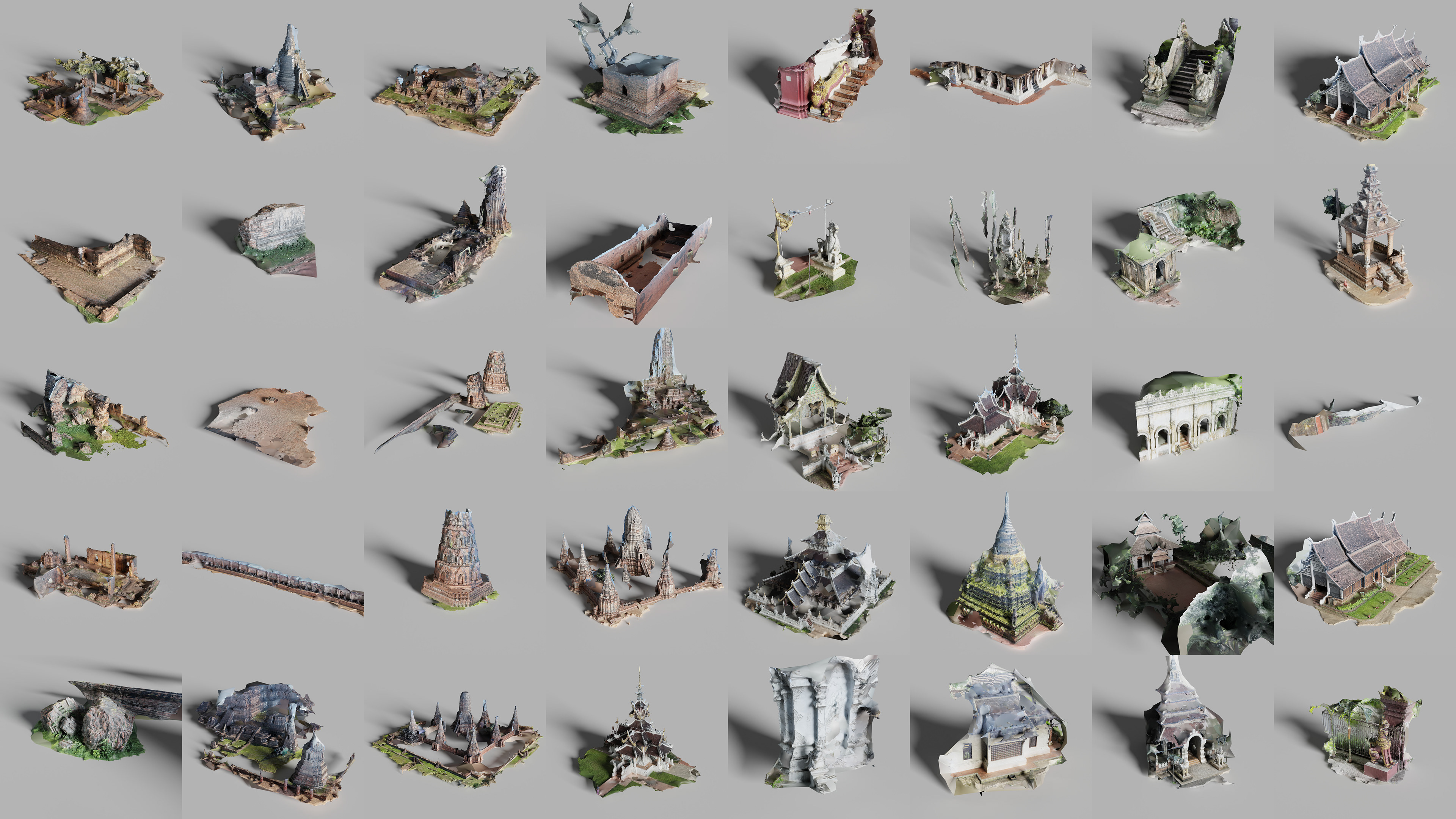 3D Scan of Temple from Chiang Mai and Ayutthaya