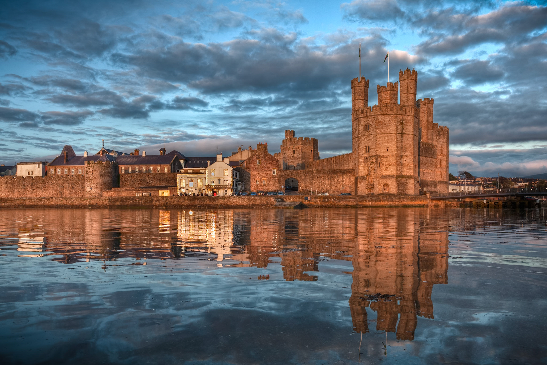 Sunset over Caernarfon Castle II
