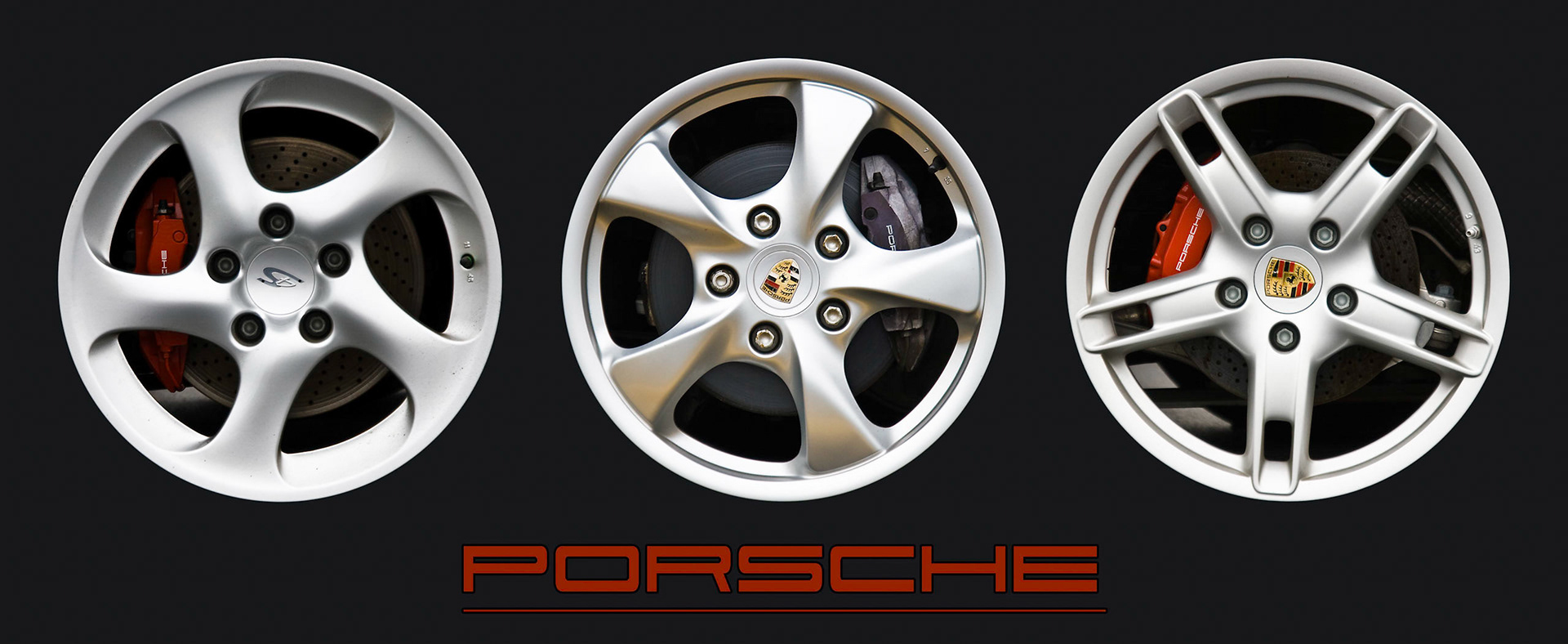Porsche II (Hubcap Triptych)