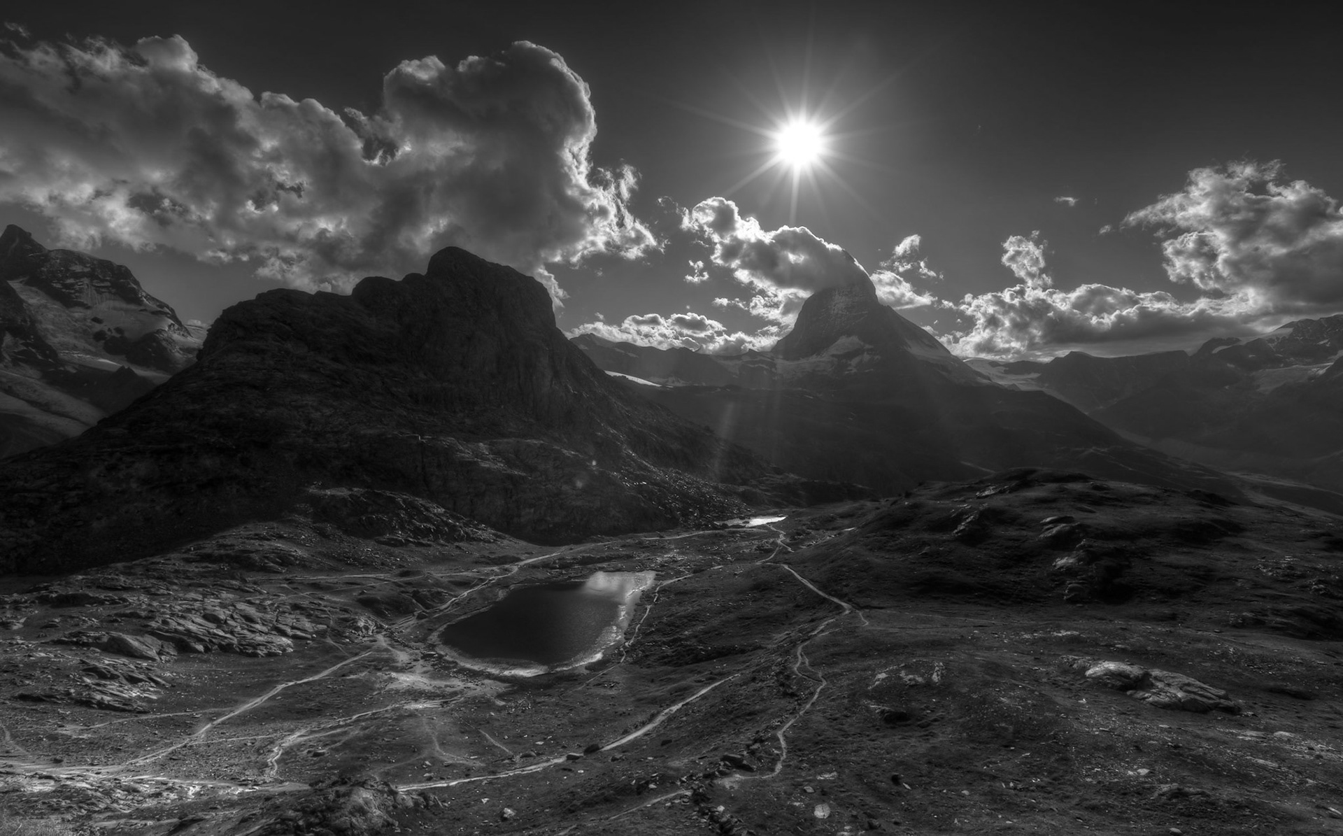 Riffelsee and Matterhorn from Rotenboden