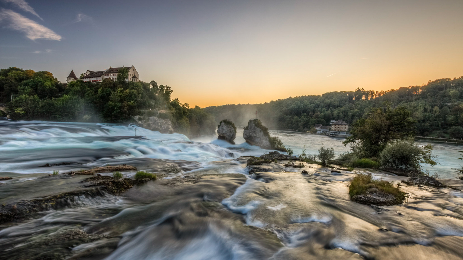 Rhine Falls at Sunset