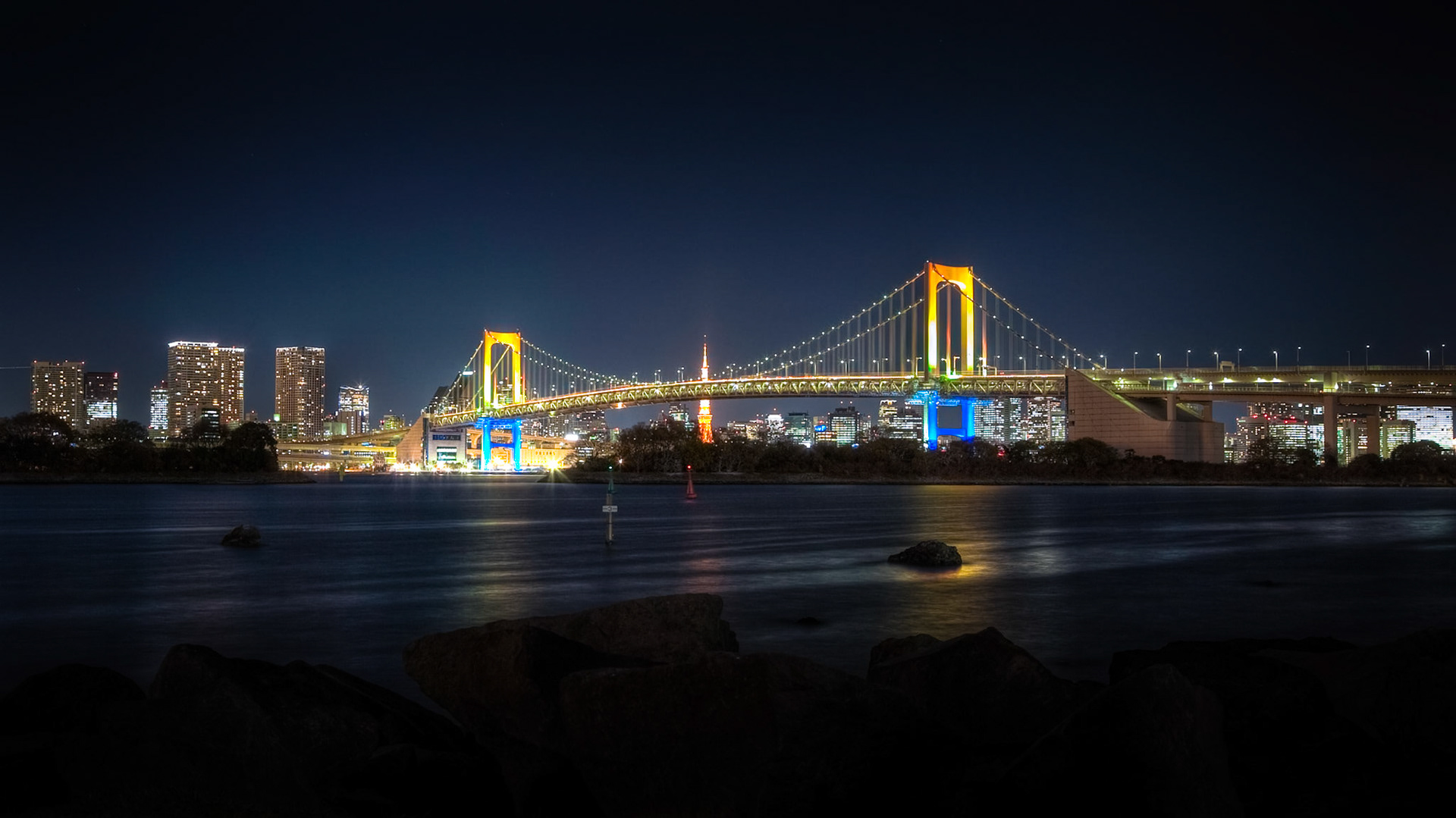 Rainbow Bridge and Tokyo Tower