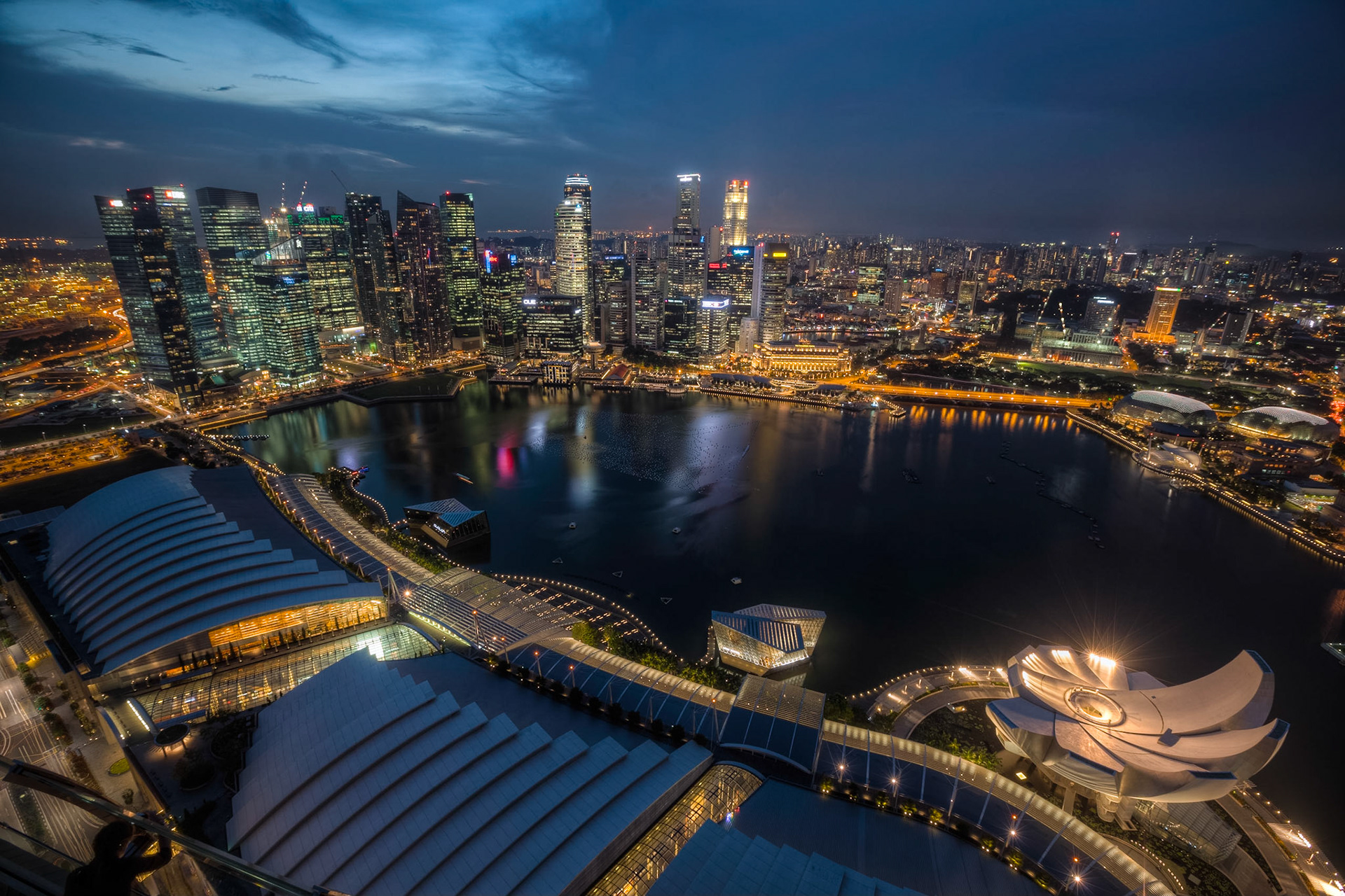 Singapore Skyline at Night