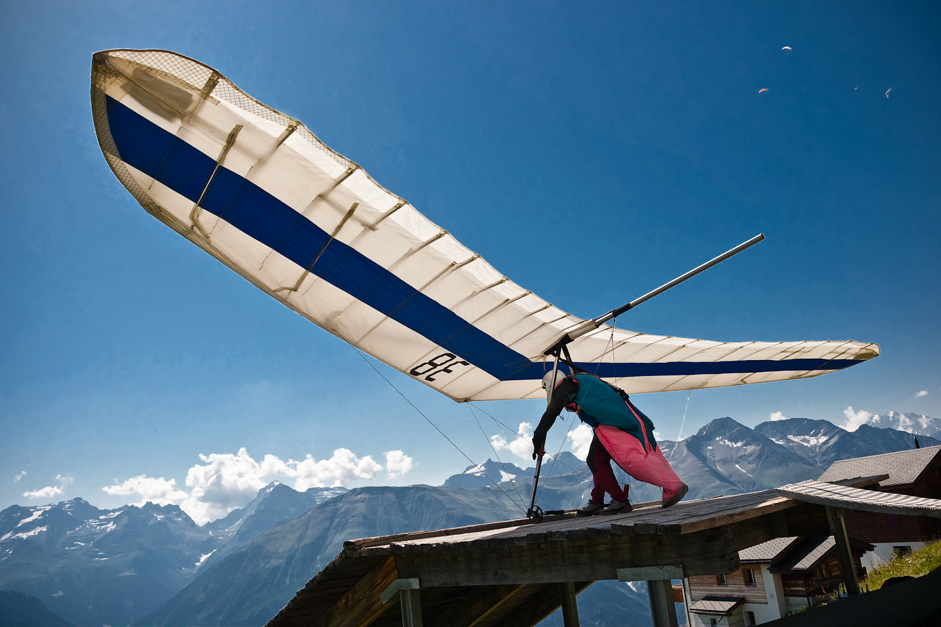 Hang Glider at Fiescheralp