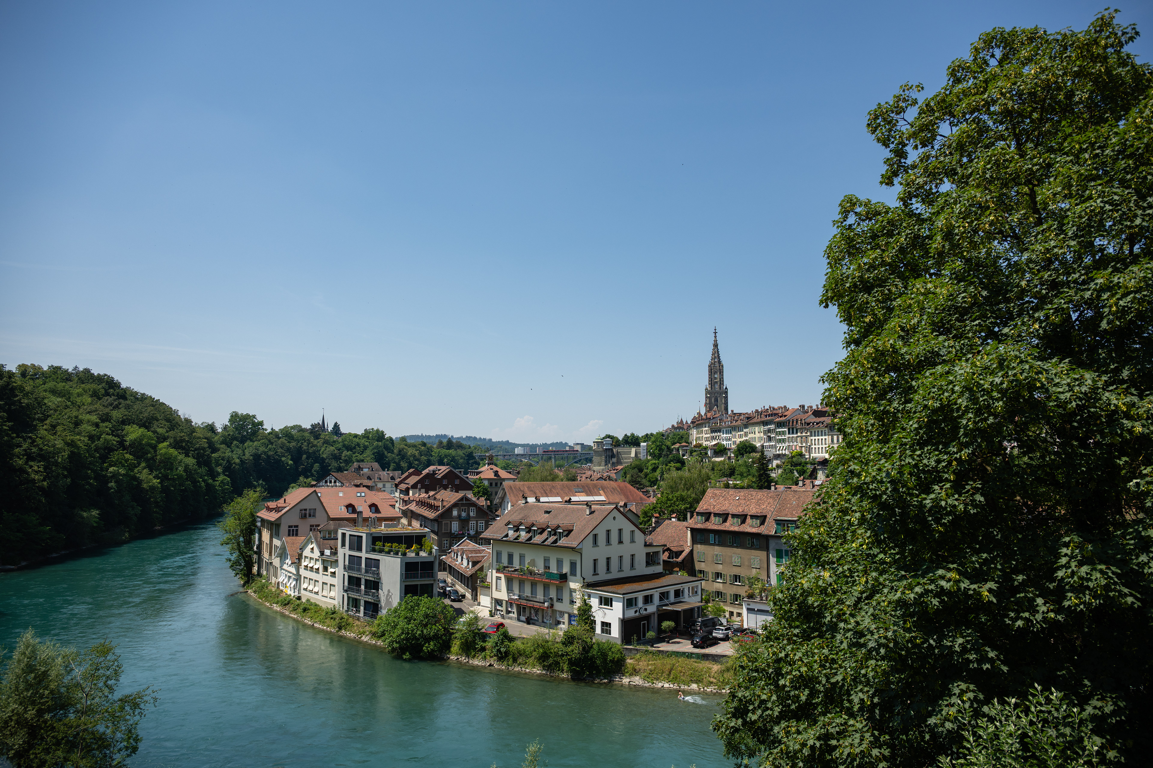 Cathedral of Bern and Aare river