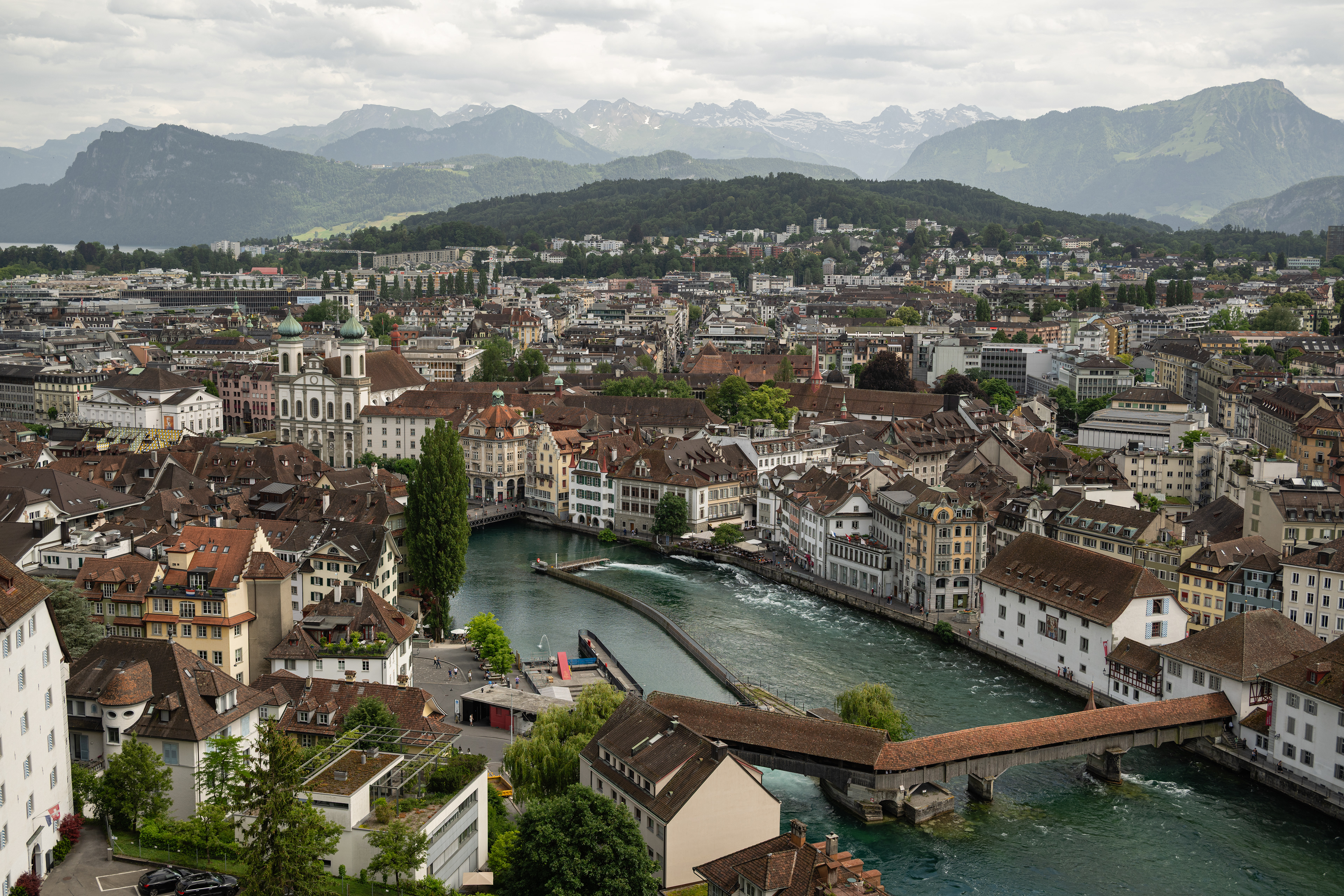 Jesuit church & Spreuer Bridge