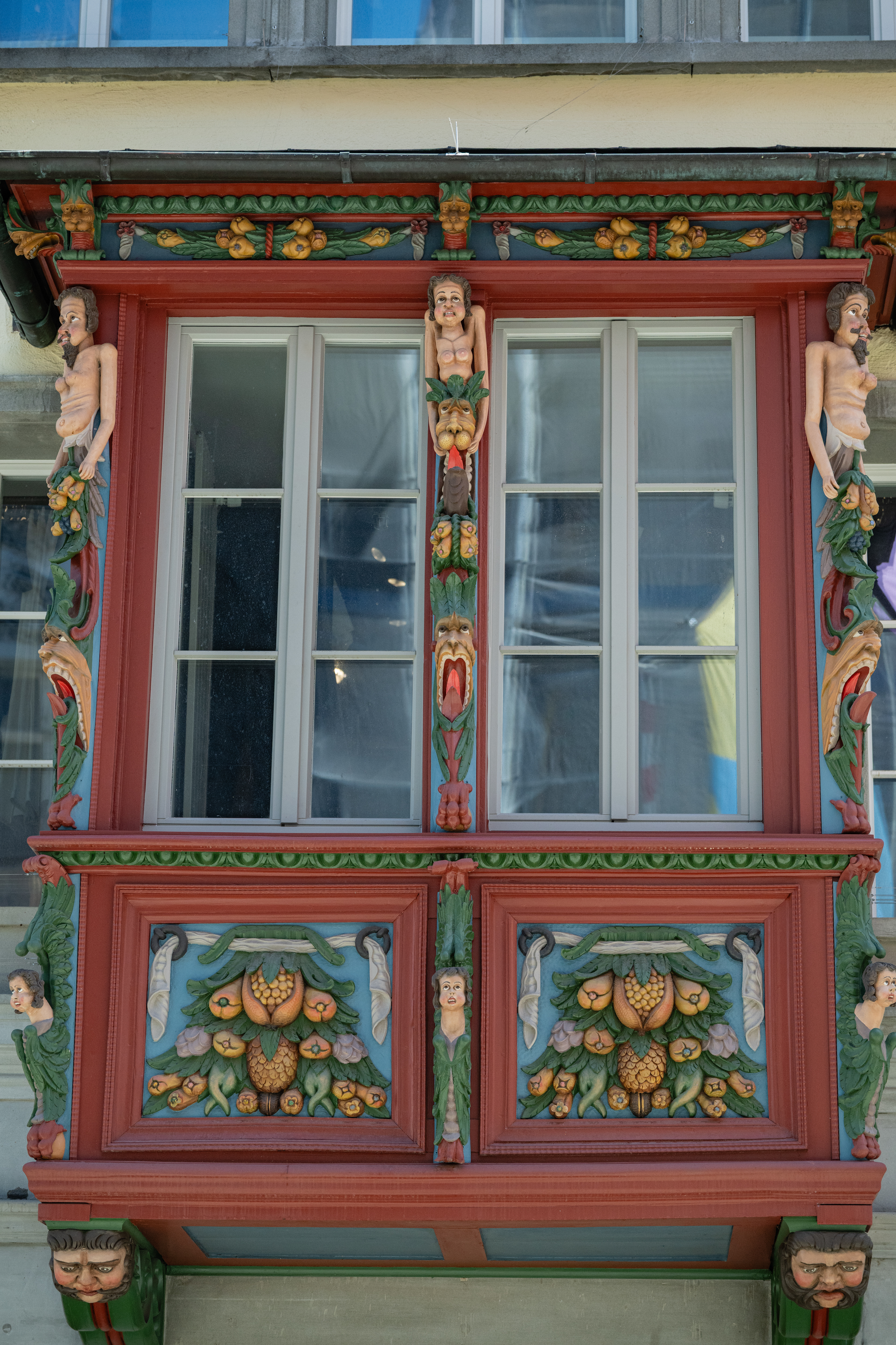 Carved window box, St Gallen