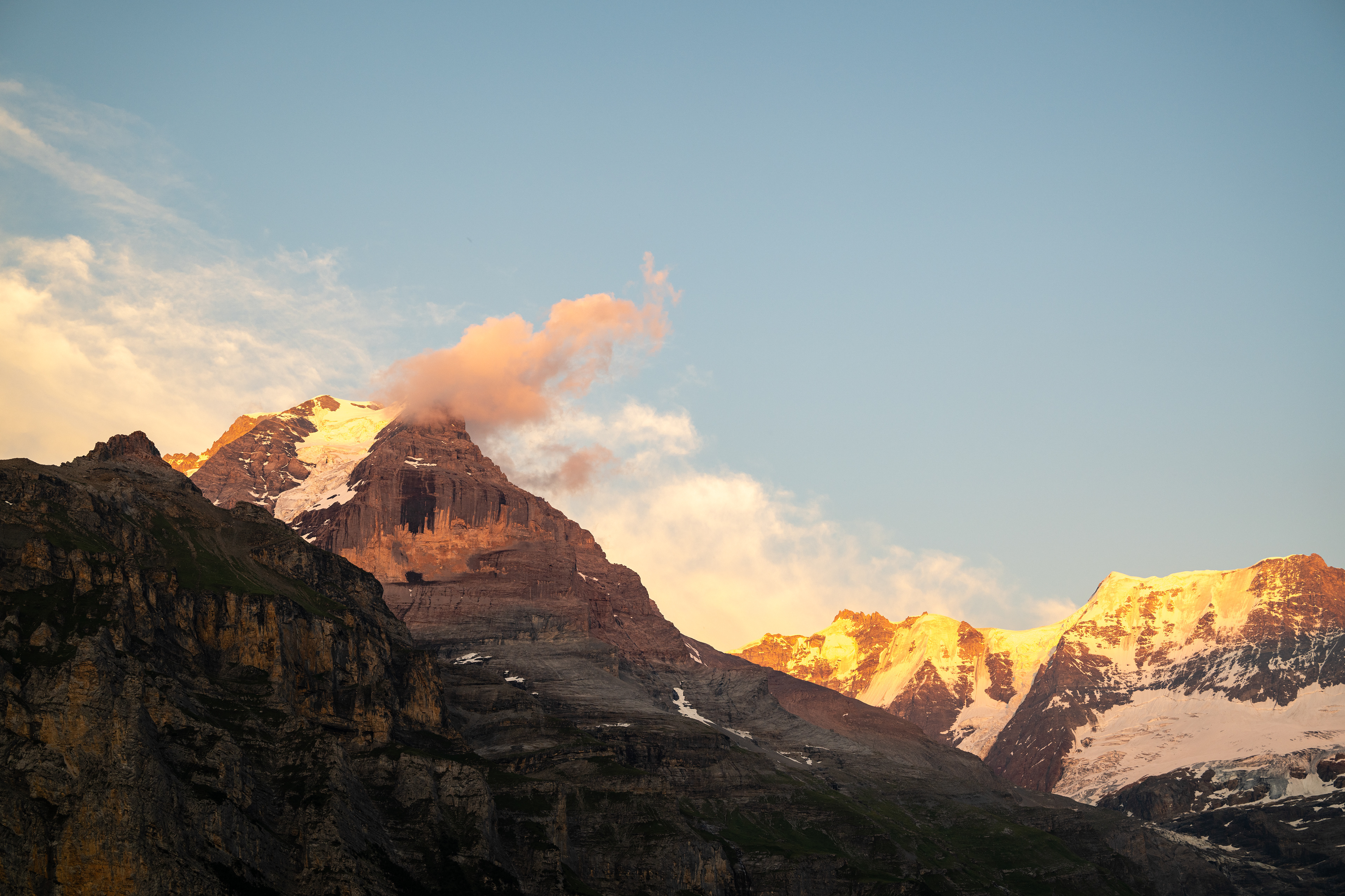 Ebnefluh, Gletscherhorn, & Jungfrau, Mürren