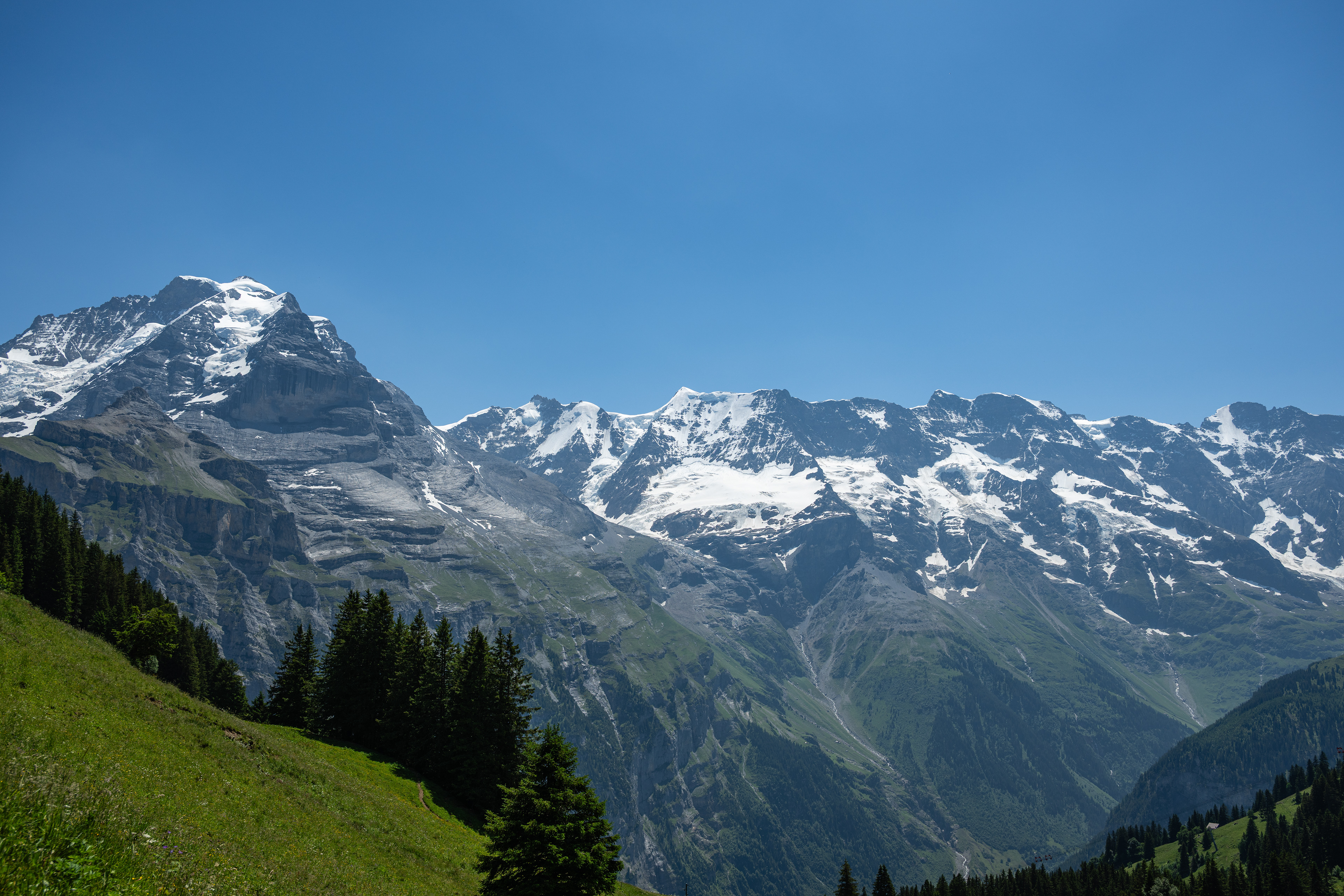 Ebnefluh, Gletscherhorn, & Jungfrau, Mürren