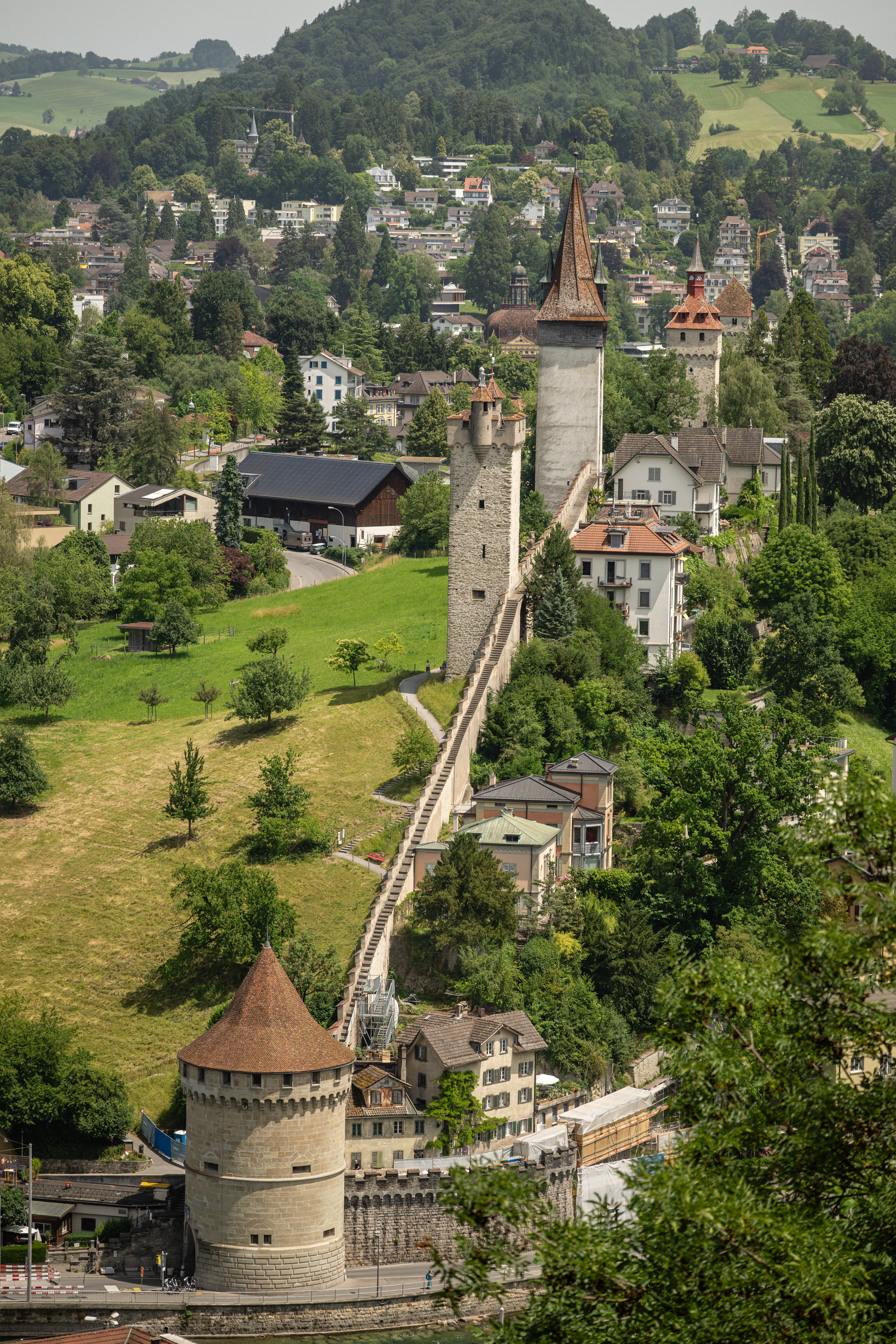 Nölliturm, Männliturm, Luegislandturm, Heuturm/Wachtturm, & Zytturm