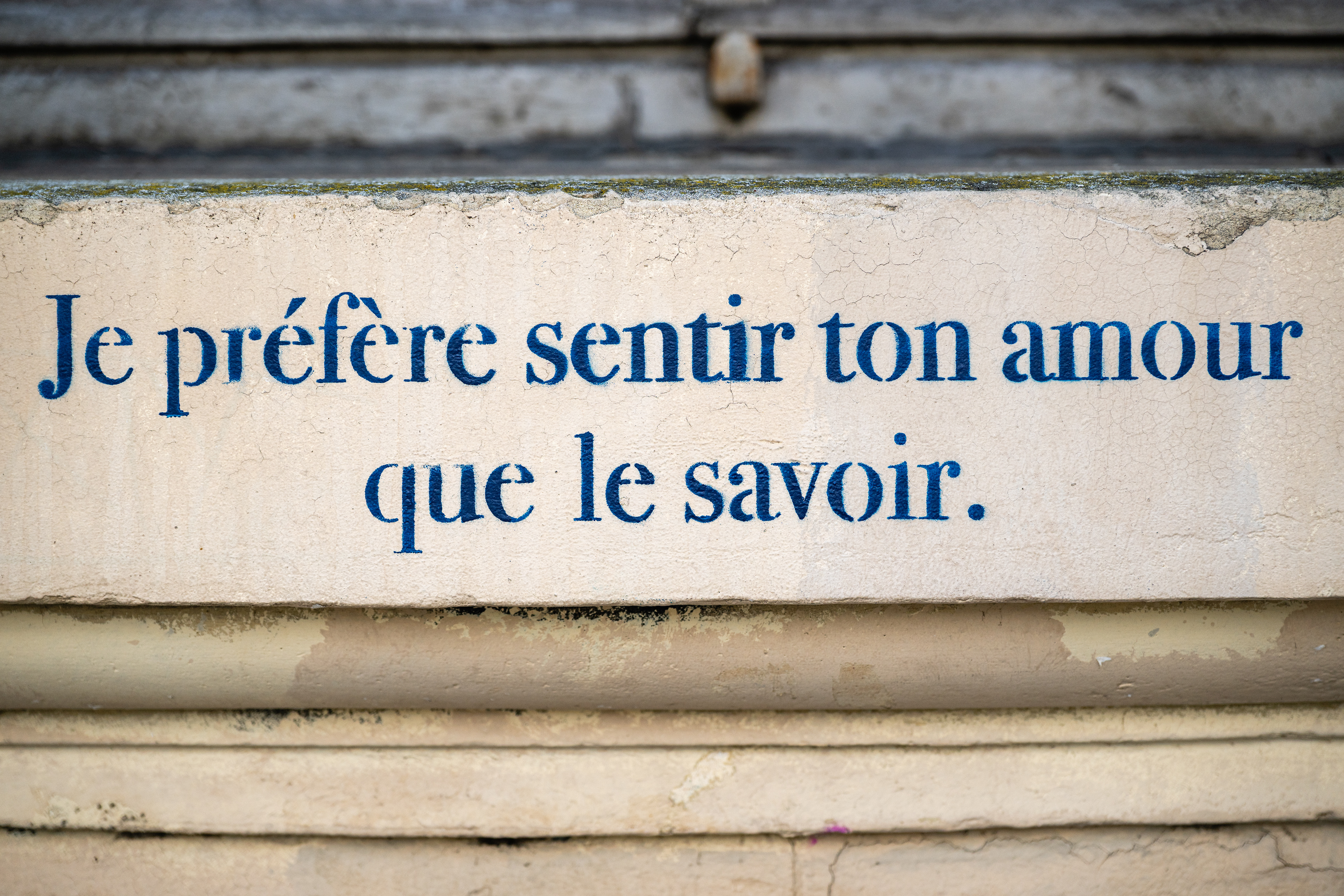 I prefer to feel your love rather than know it, 19th arrondissement