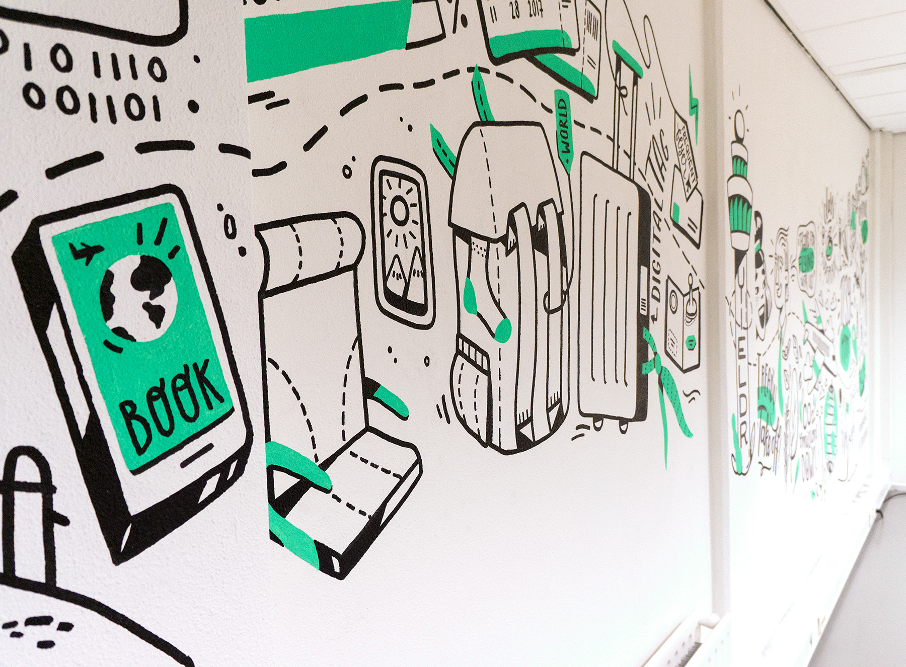 Detail mural Yieldr - muurtekening