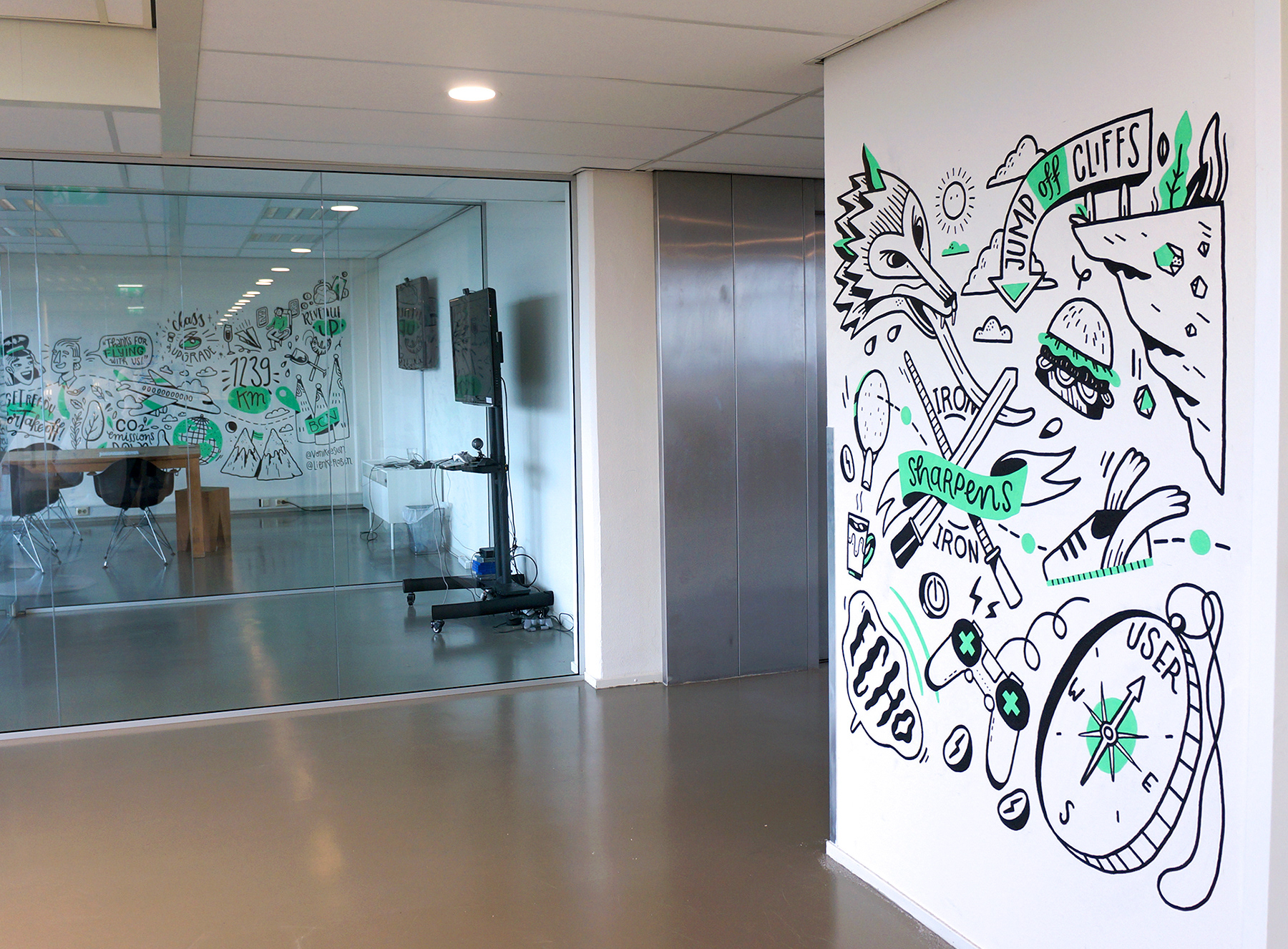 Mural Yieldr overview - muurtekening