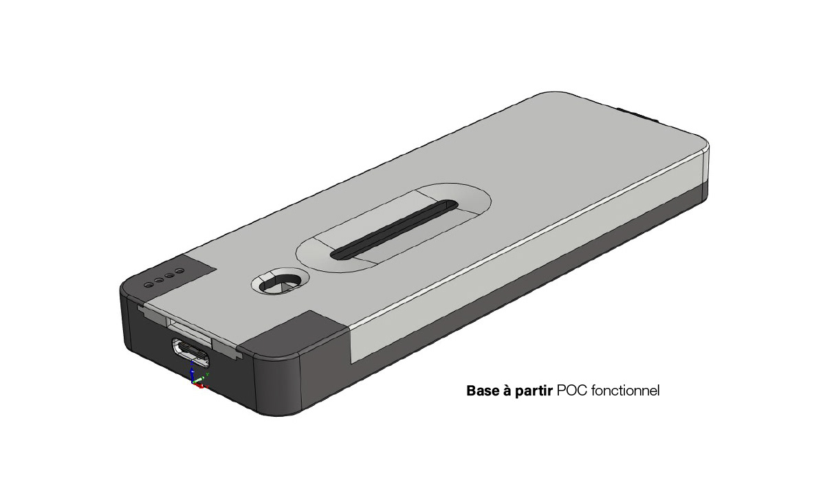POC fonctionnel du dispositif de diagnostic pour tous de En Carta, base du Design réalisé par le studio de Design industriel indigo designs