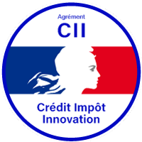 Logo Crédit Impôt Innovation accordé au studio de design industriel indigo designs