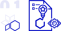 Pictogramme de la Phase 01 Vision et Concepts du process de Design industriel du studio de Design industriel indigo designs