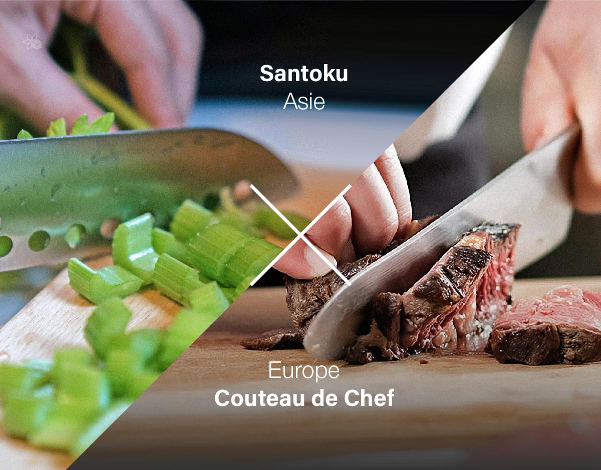 Visuel de contexte, illustrant la fusion du savoir faire coutelier asiatique et européen, pour le couteau indigo designs
