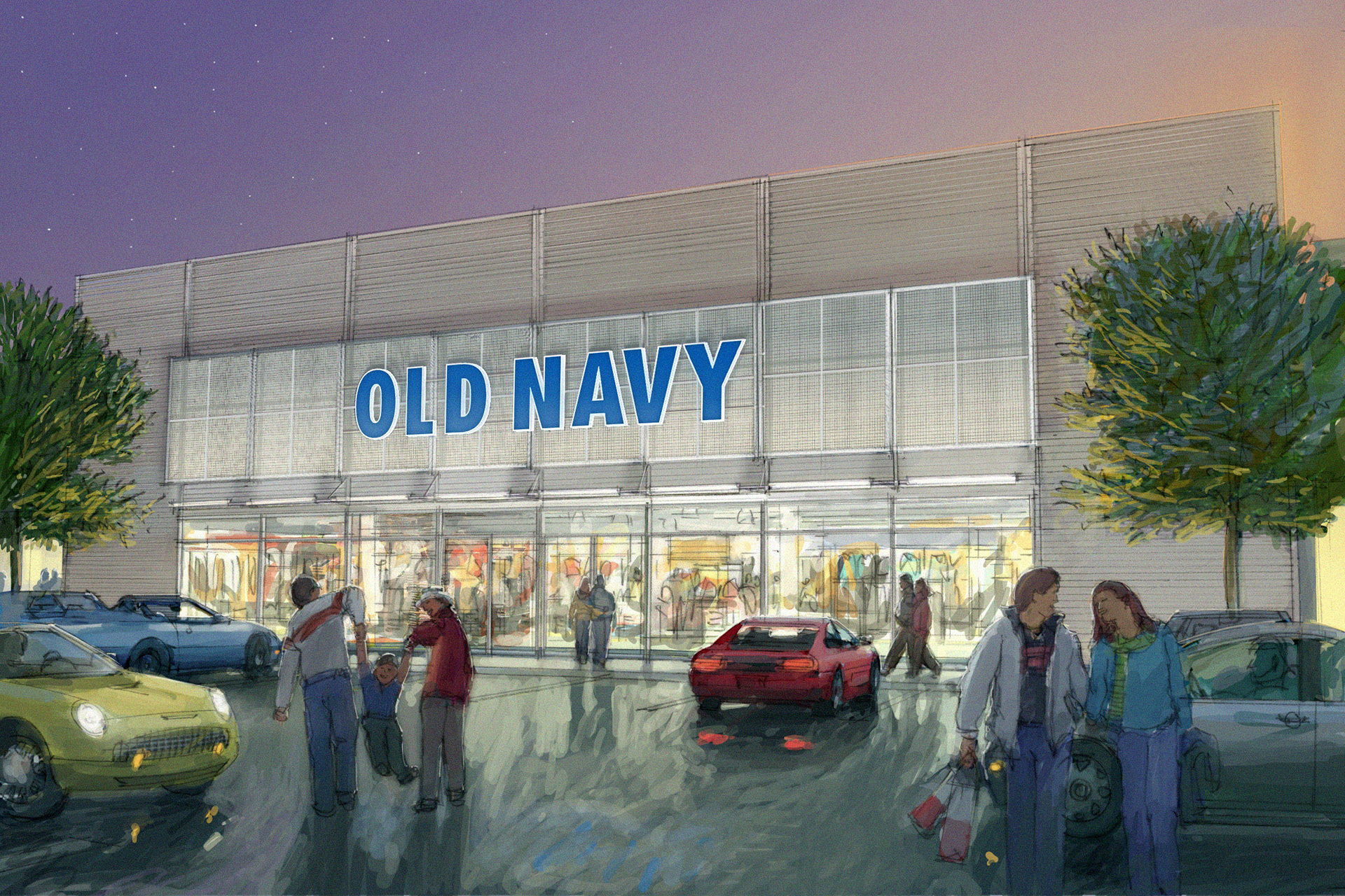 FIXTURE + SIGNAGE DESIGN FOR 'NEW NAVY' CONCEPT