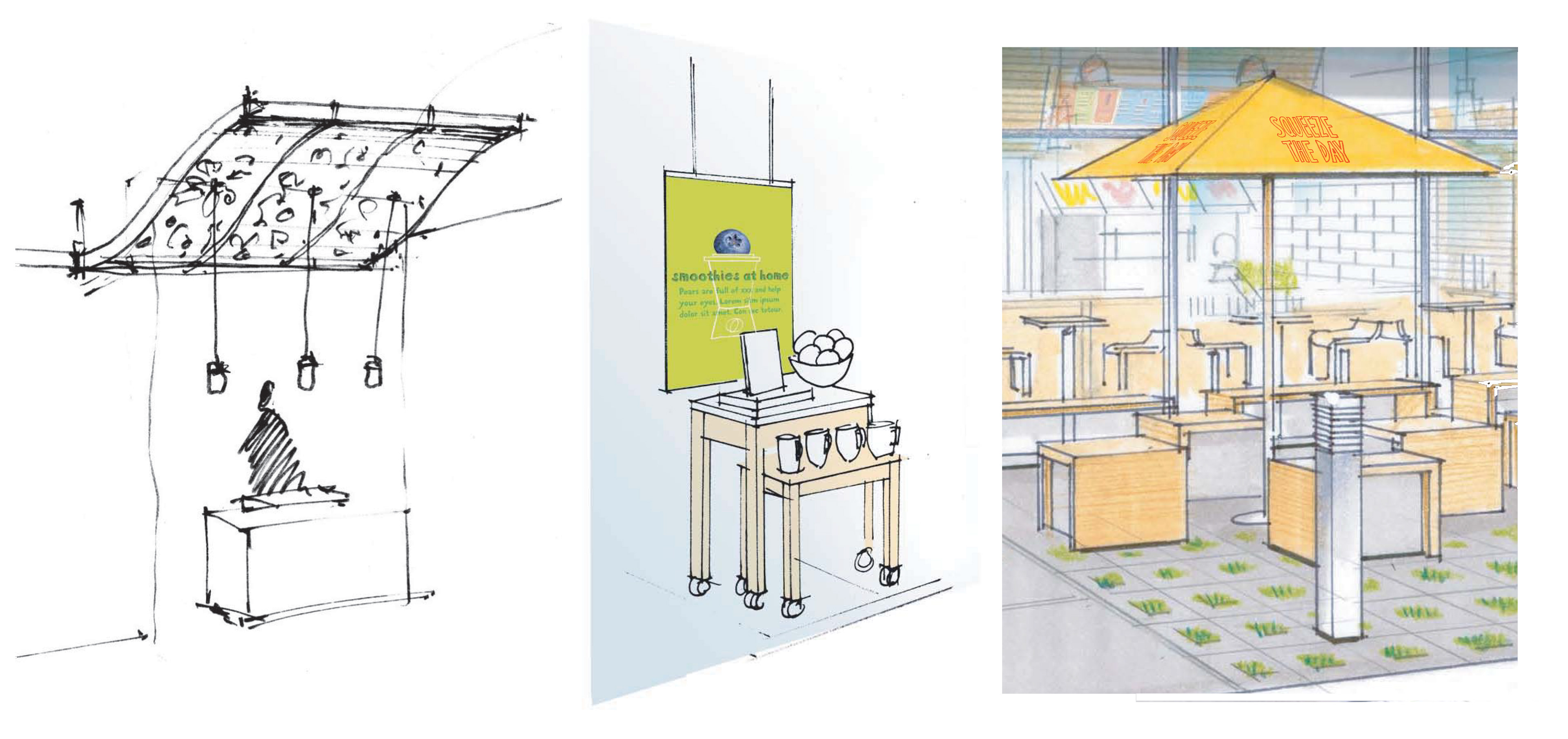 J6 : STORE OF THE FUTURE DESIGN SKETCHES
