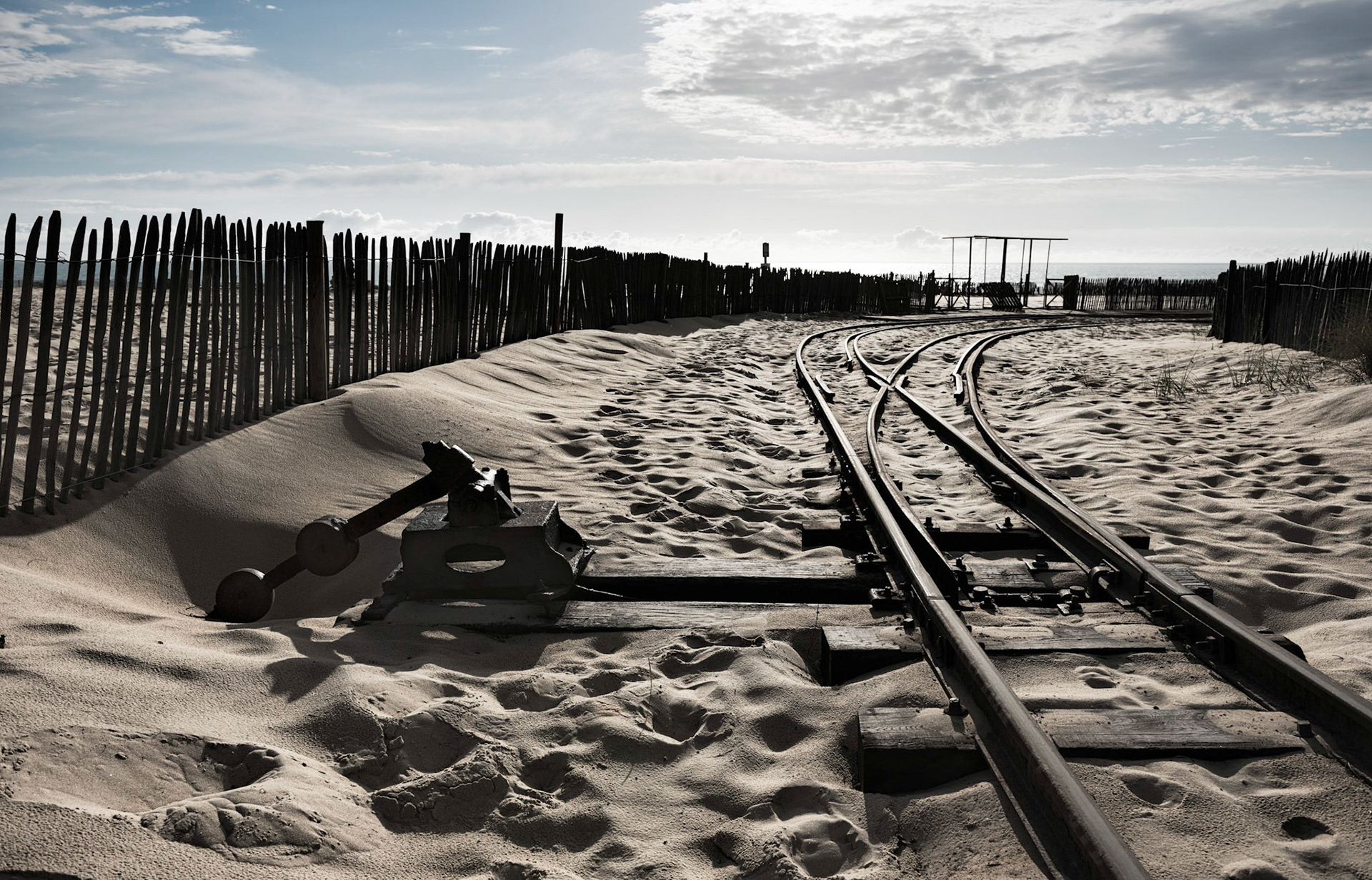 Lège-Cap-Ferret : terminus du petit train à la plage de l'horizon