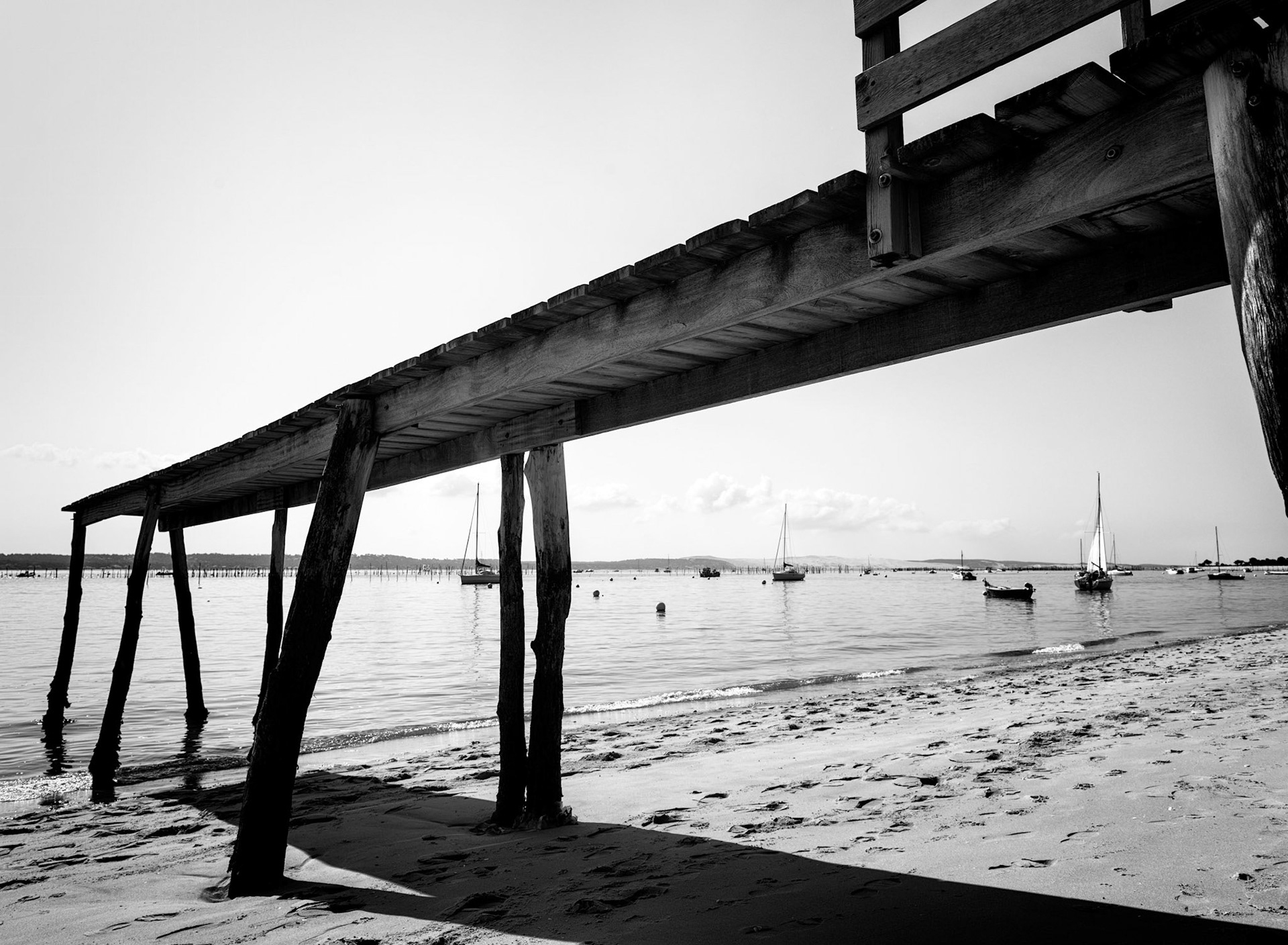 Lège-Cap-Ferret : ponton à Belisaire