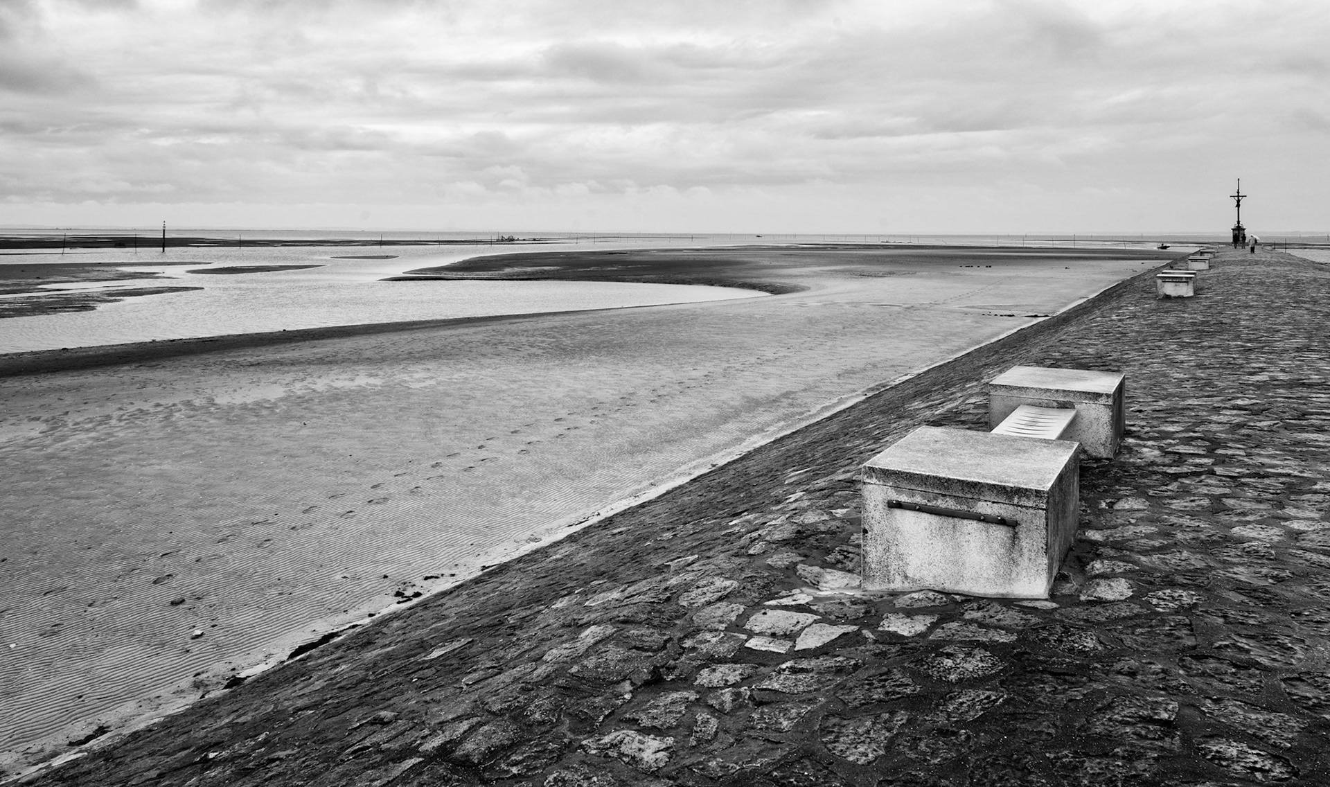 Gujan-Mestras : jetée du port de la Barbotière