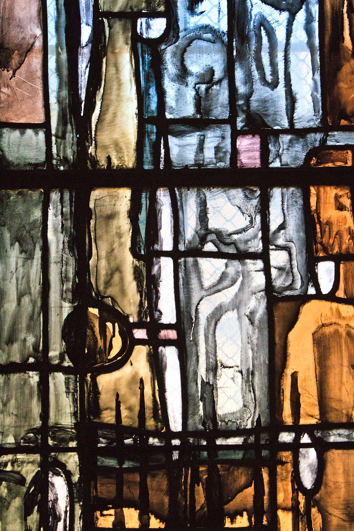 Pont-l'Évêque : détail d'un vitrail de l'église Saint-Michel