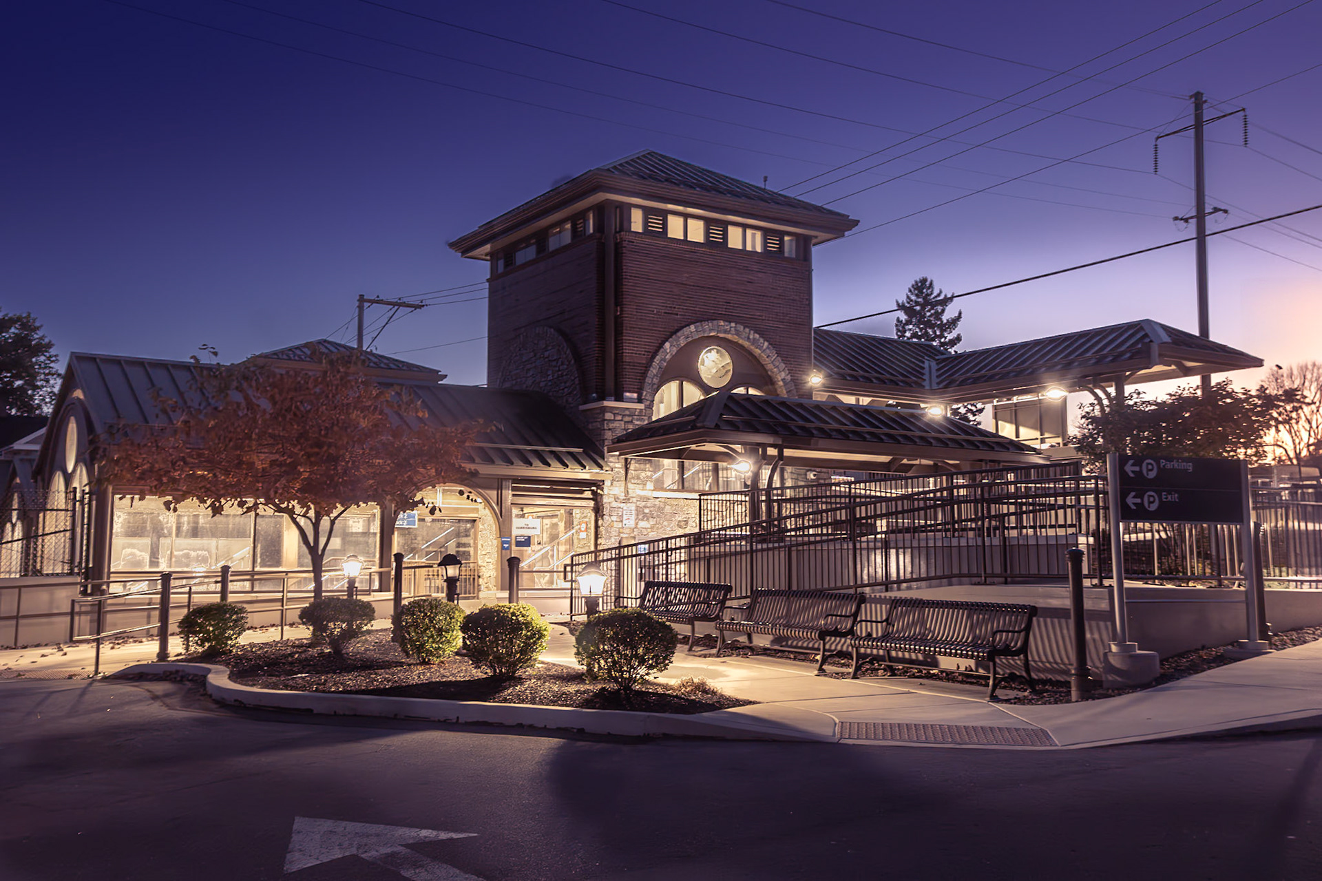 Mount Joy Train Station at Dusk
