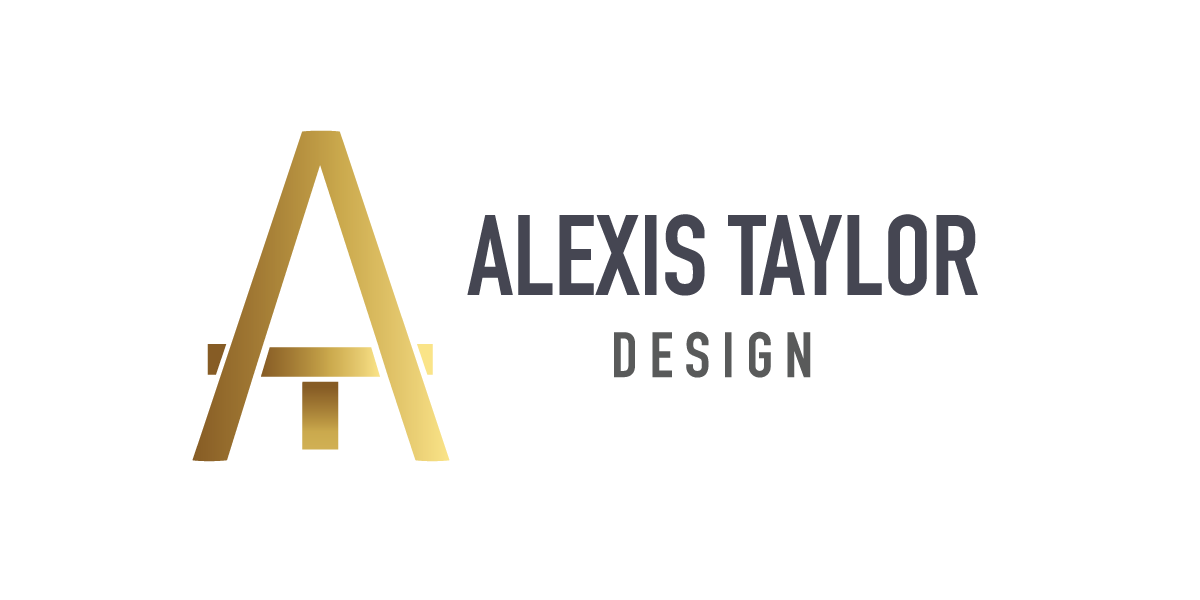 Alexis Taylor Design is my personal brand. I combined the A and T into one symbol that doubles as an easel—artsy, intentional, and a little unexpected (just like me).