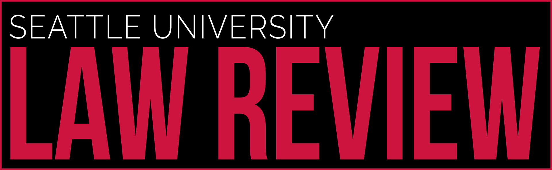 Logo touch up for Seattle University's Law Review — remade the existing logo to be scalable for print production and marketing materials. 