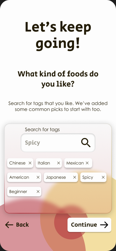 Onboarding "Likes" Page (after)