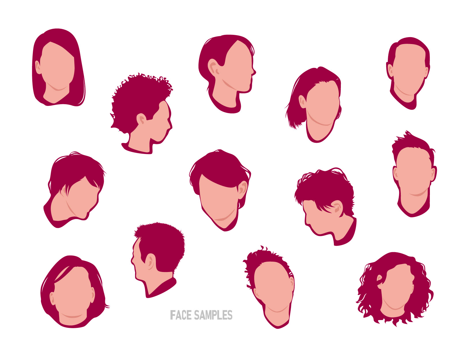 face samples (red color hair)